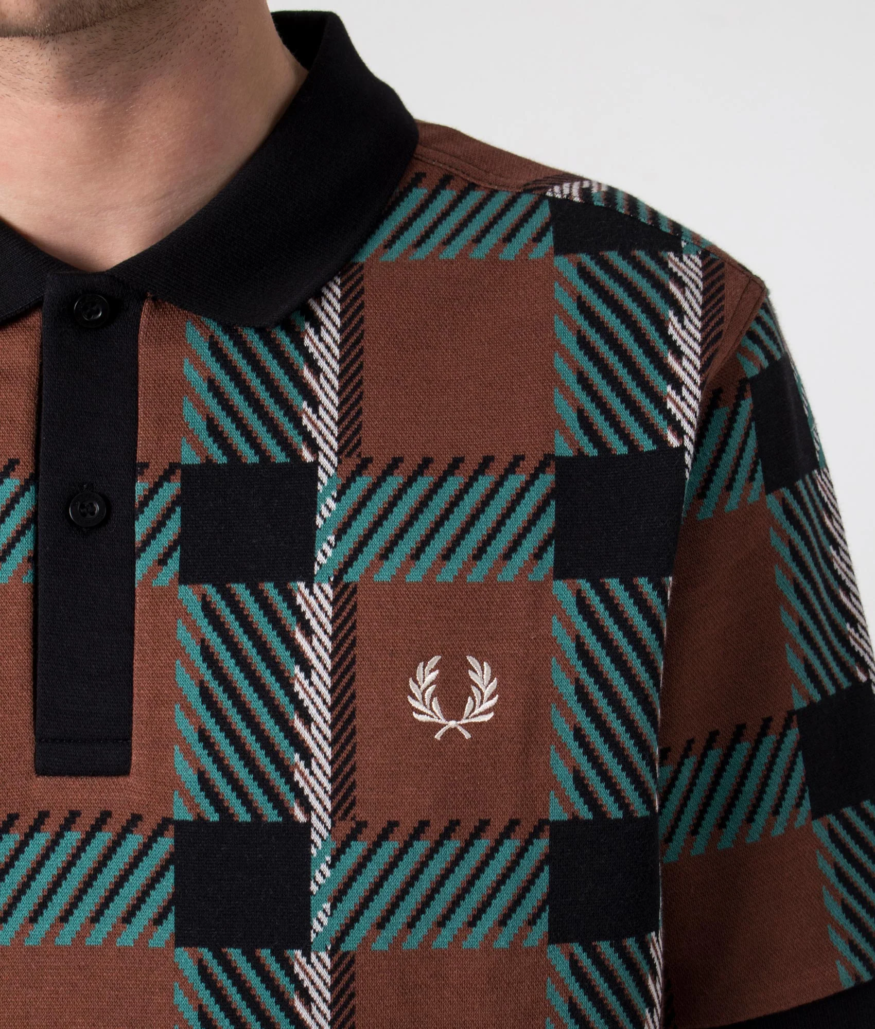 Regular Fit Glitch Tartan Polo Shirt - Image 2