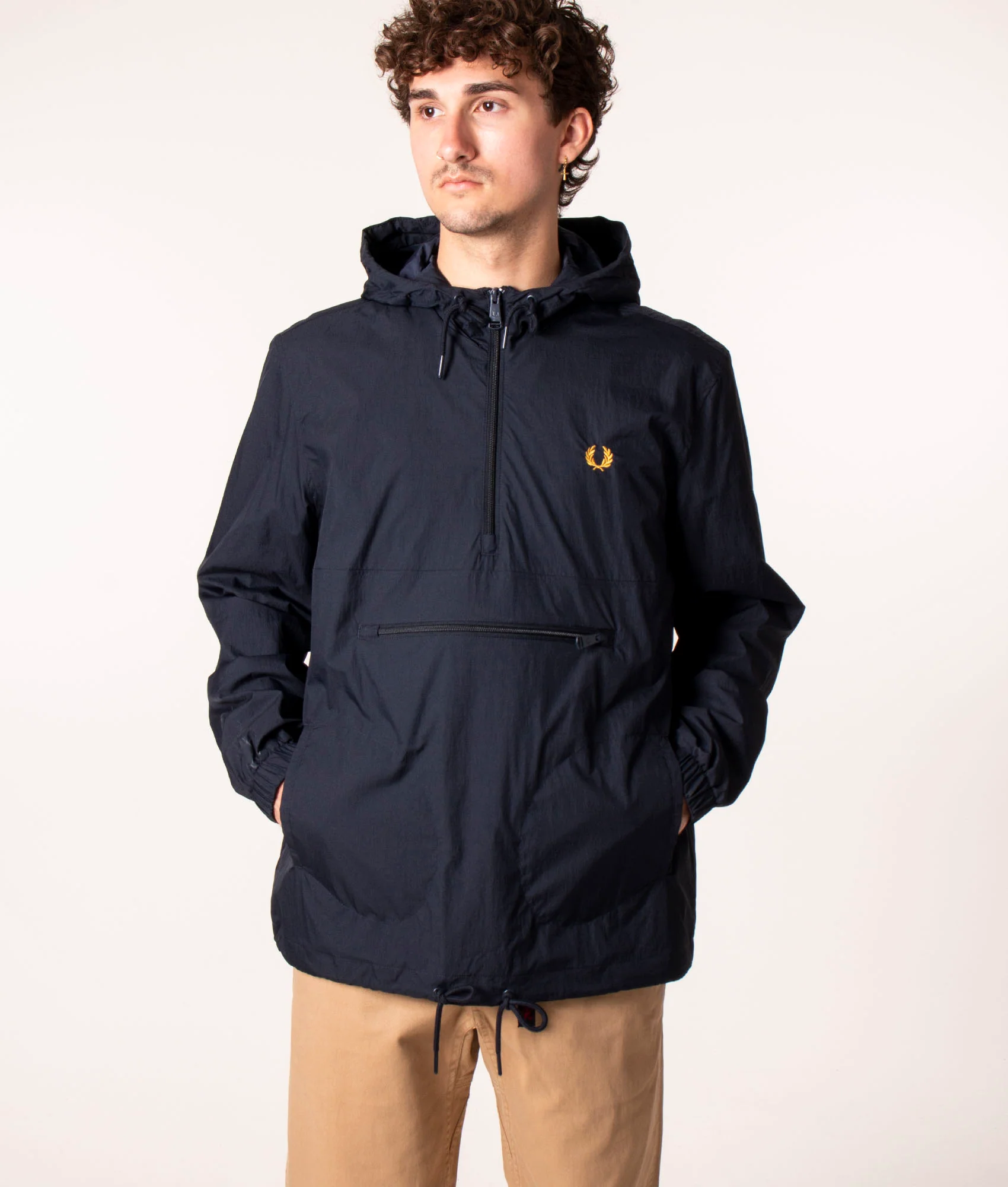 Regular Fit Half Zip Hooded Cagoule