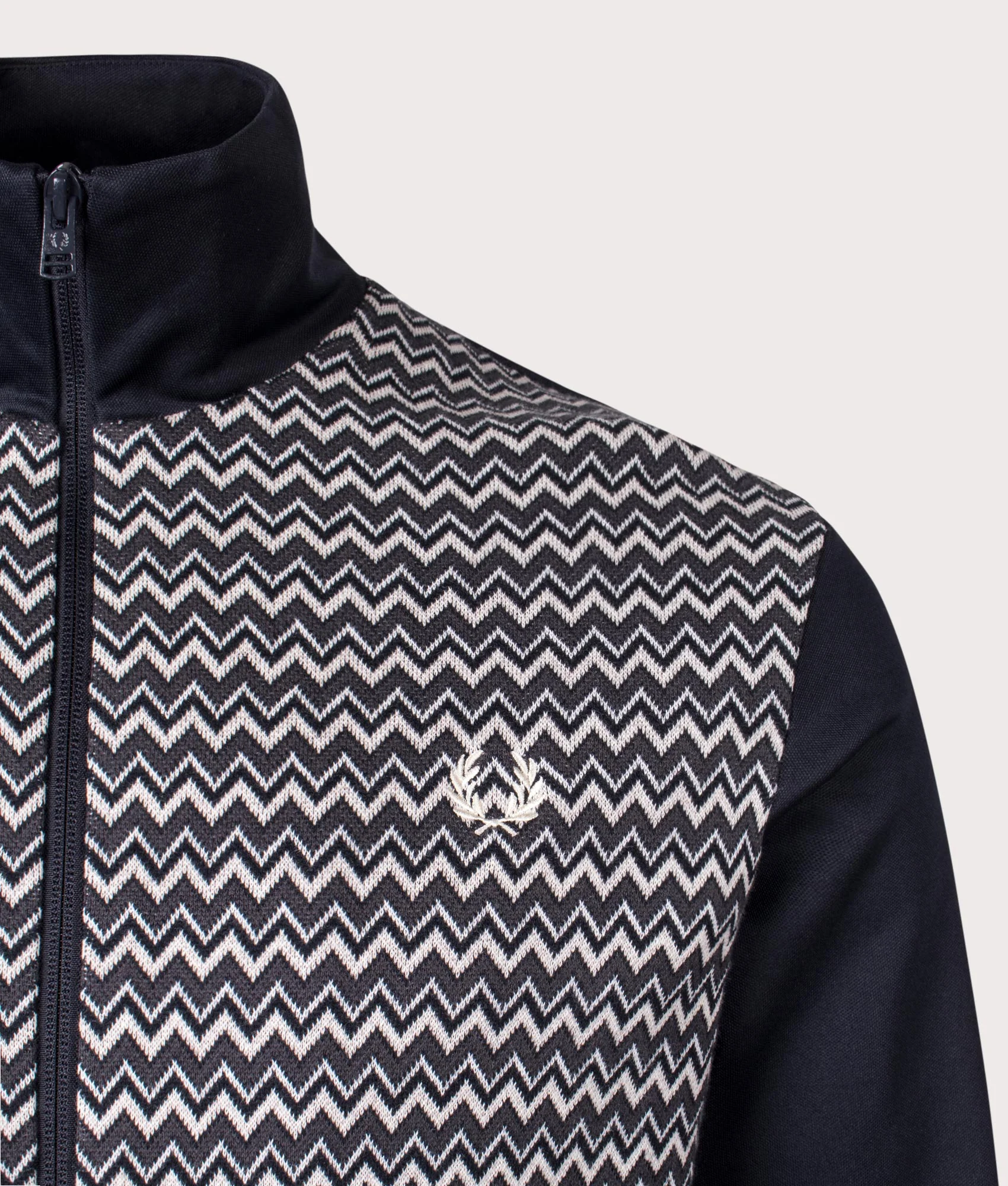 Regular Fit Knitted Panel Track Top - Image 3