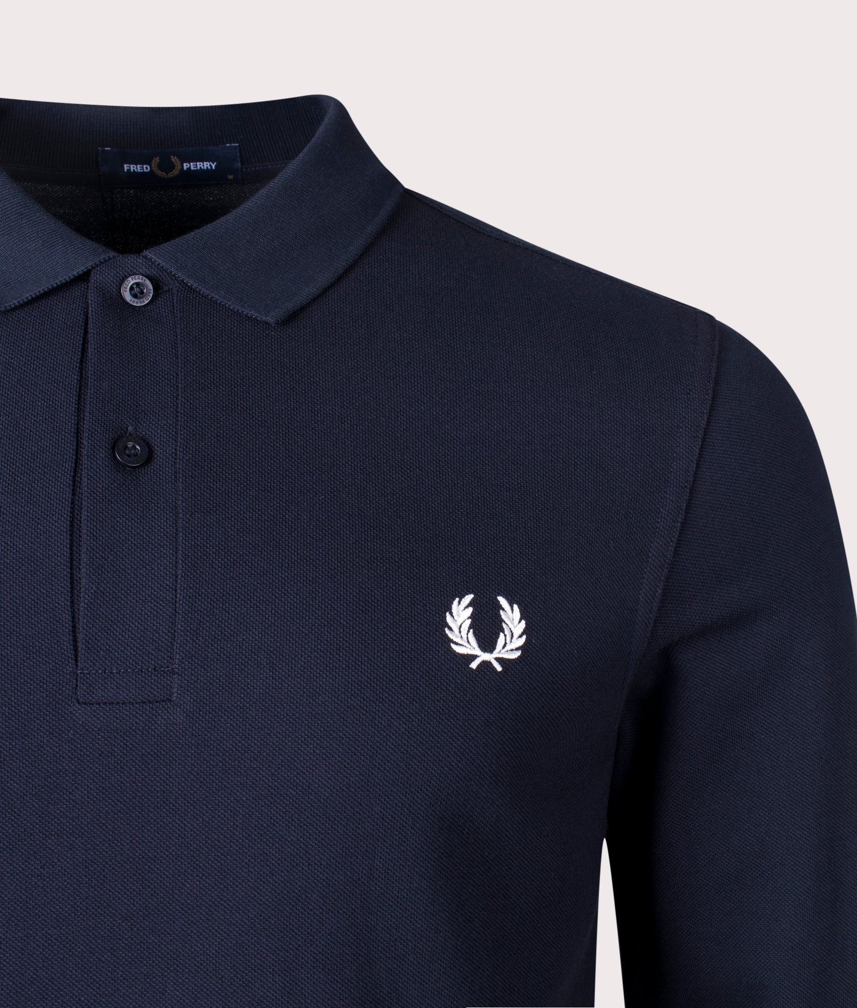 Regular Fit Long Sleeve Fred Perry Tennis Polo Shirt - Image 2