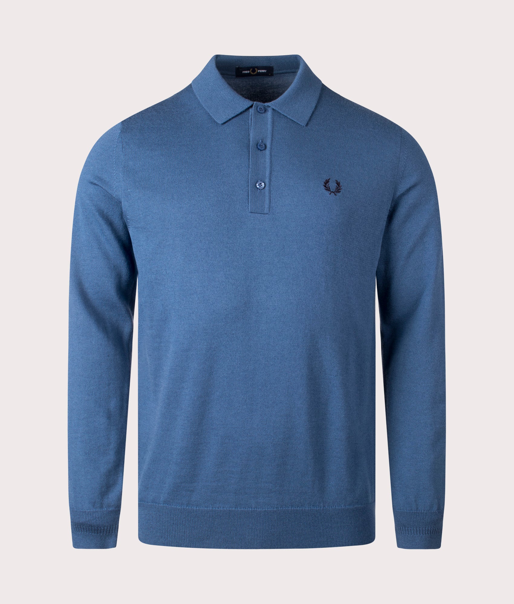 Regular Fit Long Sleeve Knitted Polo Shirt