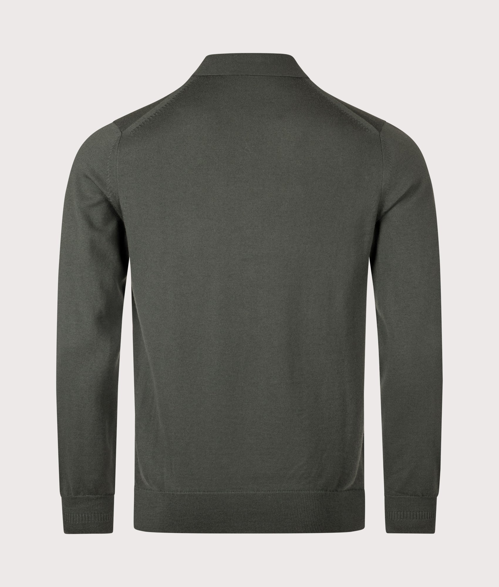 Regular Fit Long Sleeve Knitted Polo Shirt - Image 3