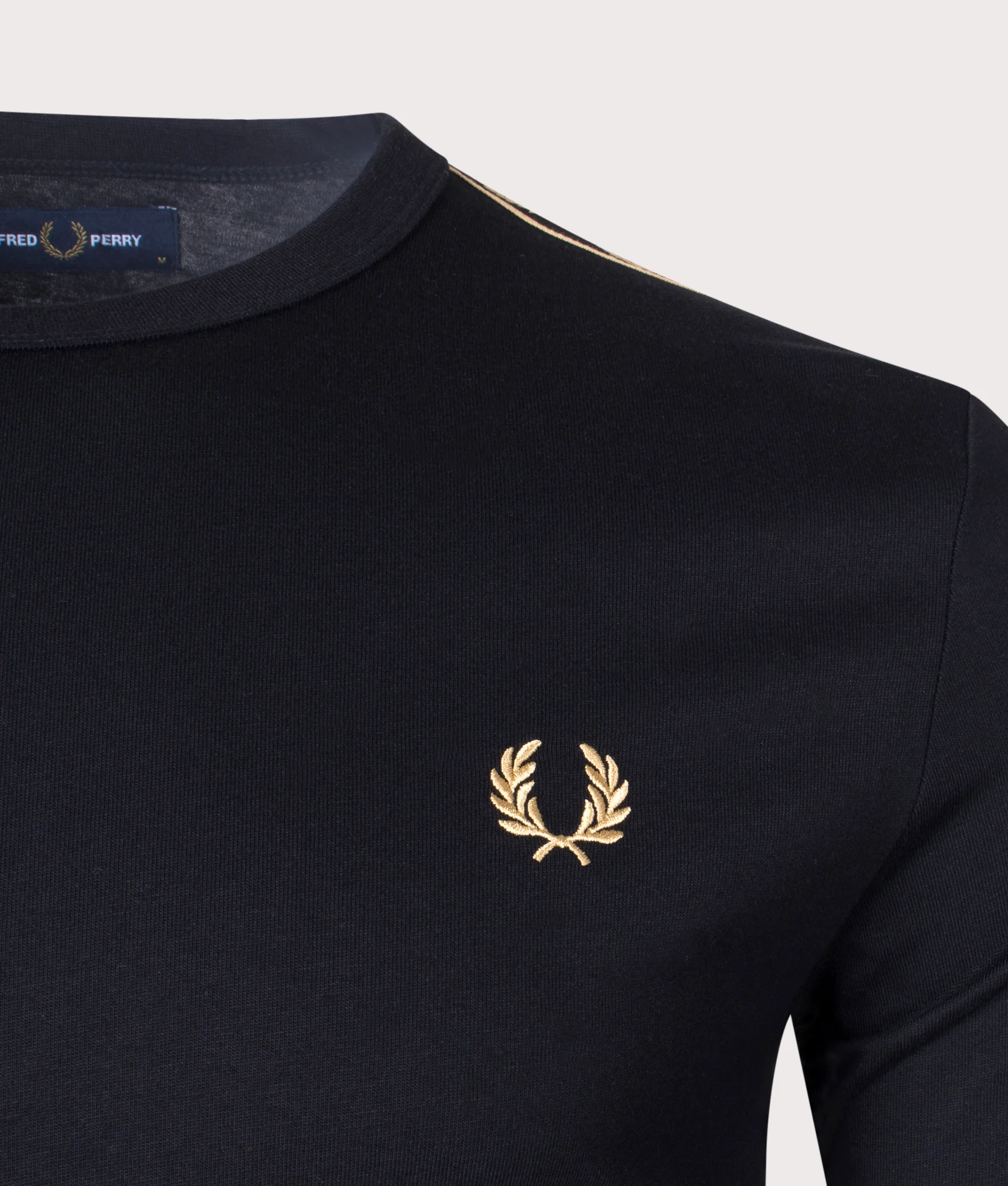 Regular Fit Long Sleeve Laurel Taped T-Shirt - Image 2