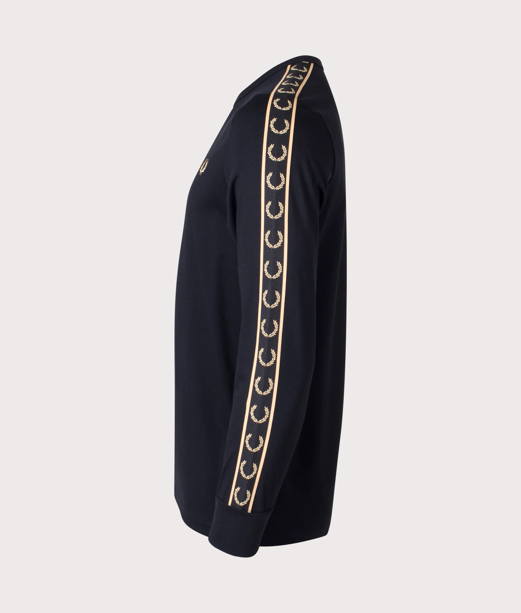 Regular Fit Long Sleeve Laurel Taped T-Shirt - Image 4
