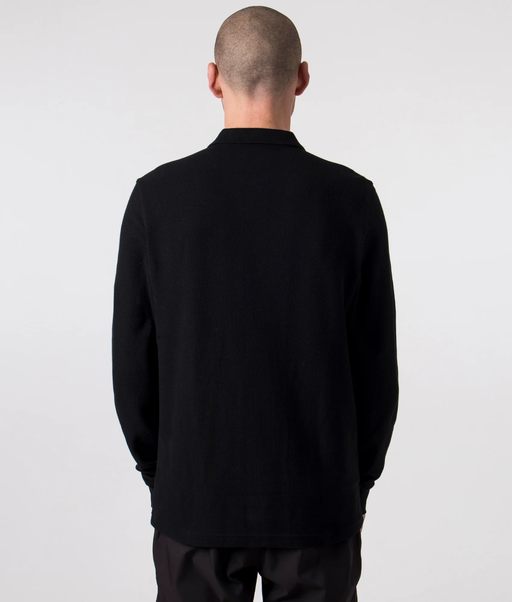 Regular Fit Long Sleeve Panelled Polo Shirt - Image 3