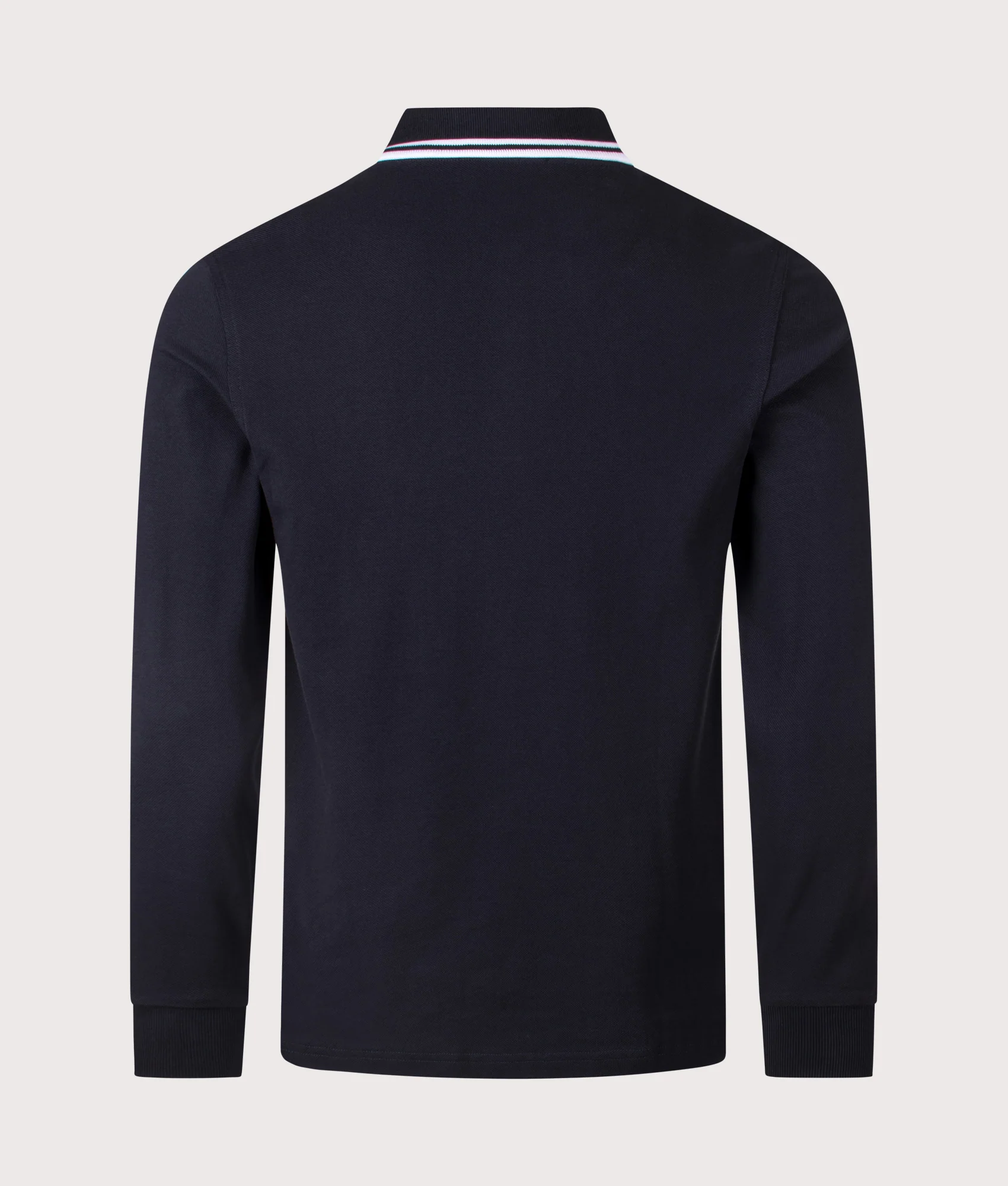 Regular Fit Long Sleeve Twin Tipped Polo Shirt - Image 3