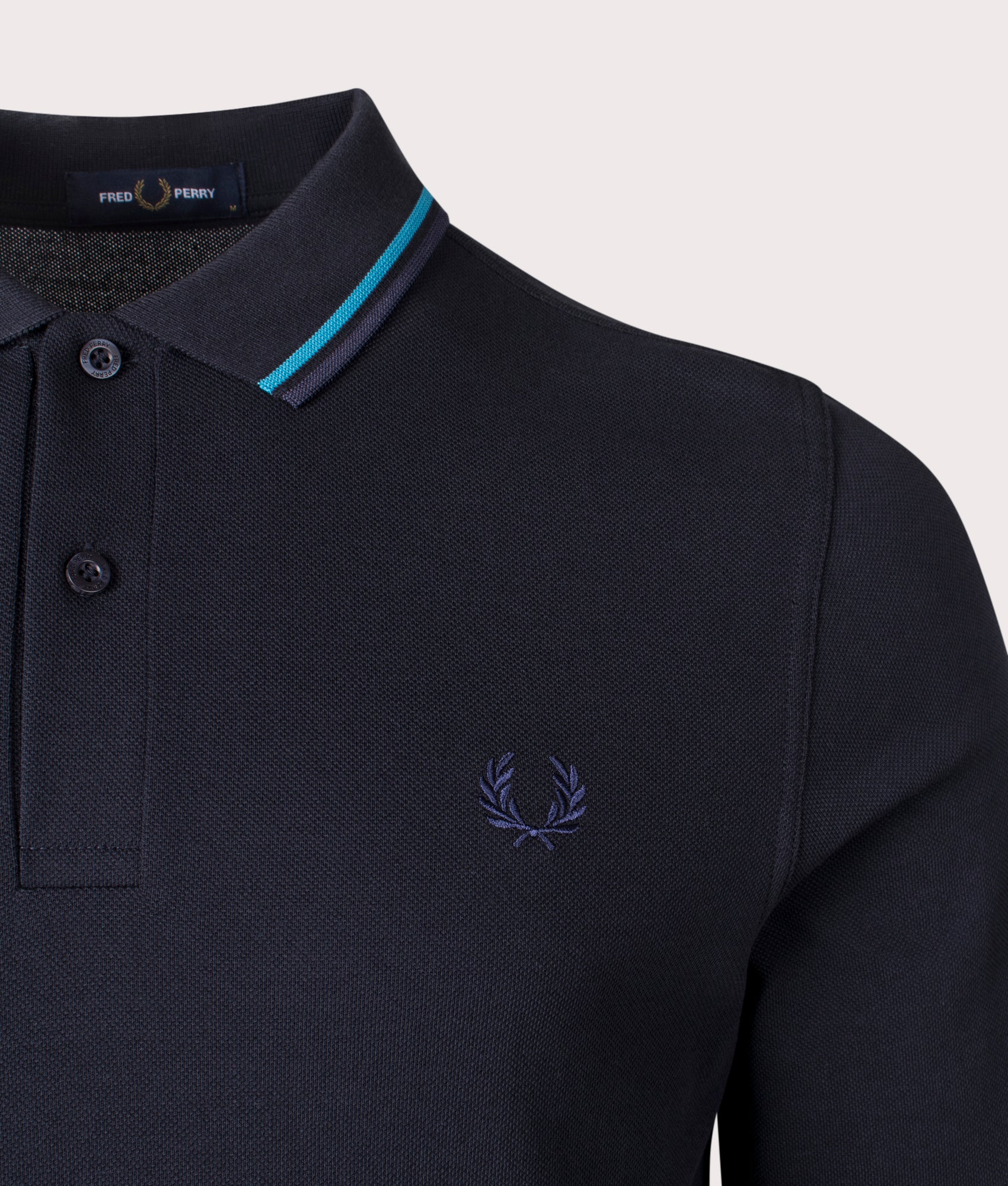 Regular Fit Long Sleeve Twin Tipped Polo Shirt - Image 2