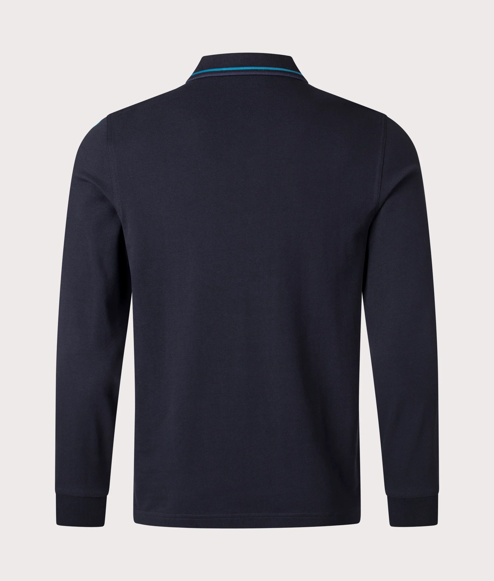 Regular Fit Long Sleeve Twin Tipped Polo Shirt - Image 3