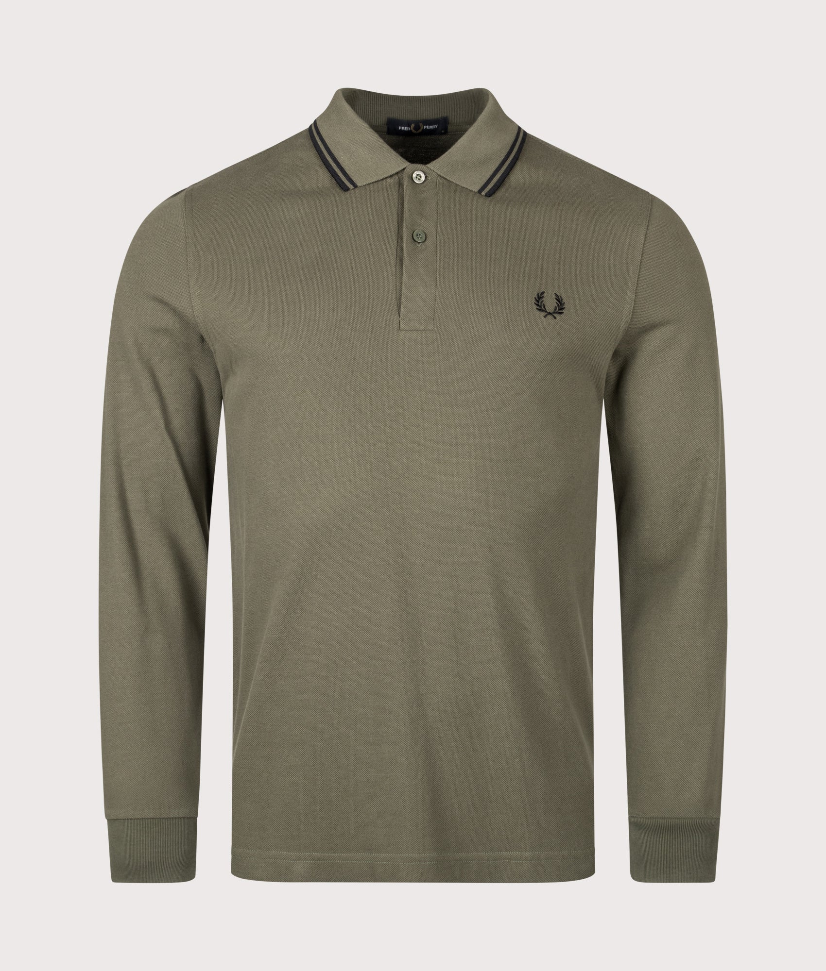 Regular Fit Long Sleeve Twin Tipped Polo Shirt