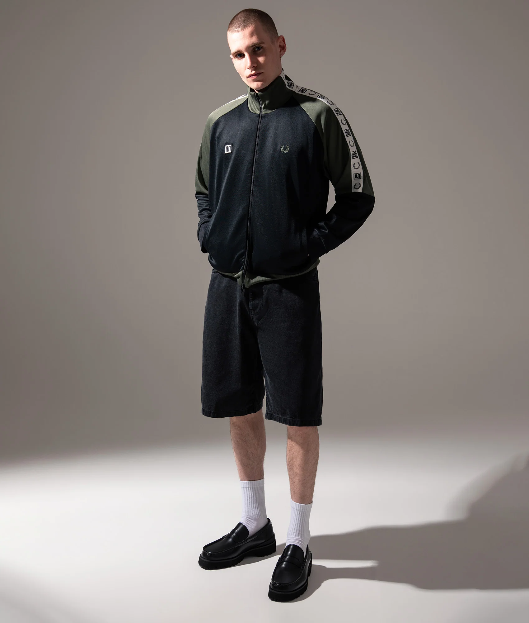 Oversized Fit Meyba Taped Raglan Track Jacket - Image 2