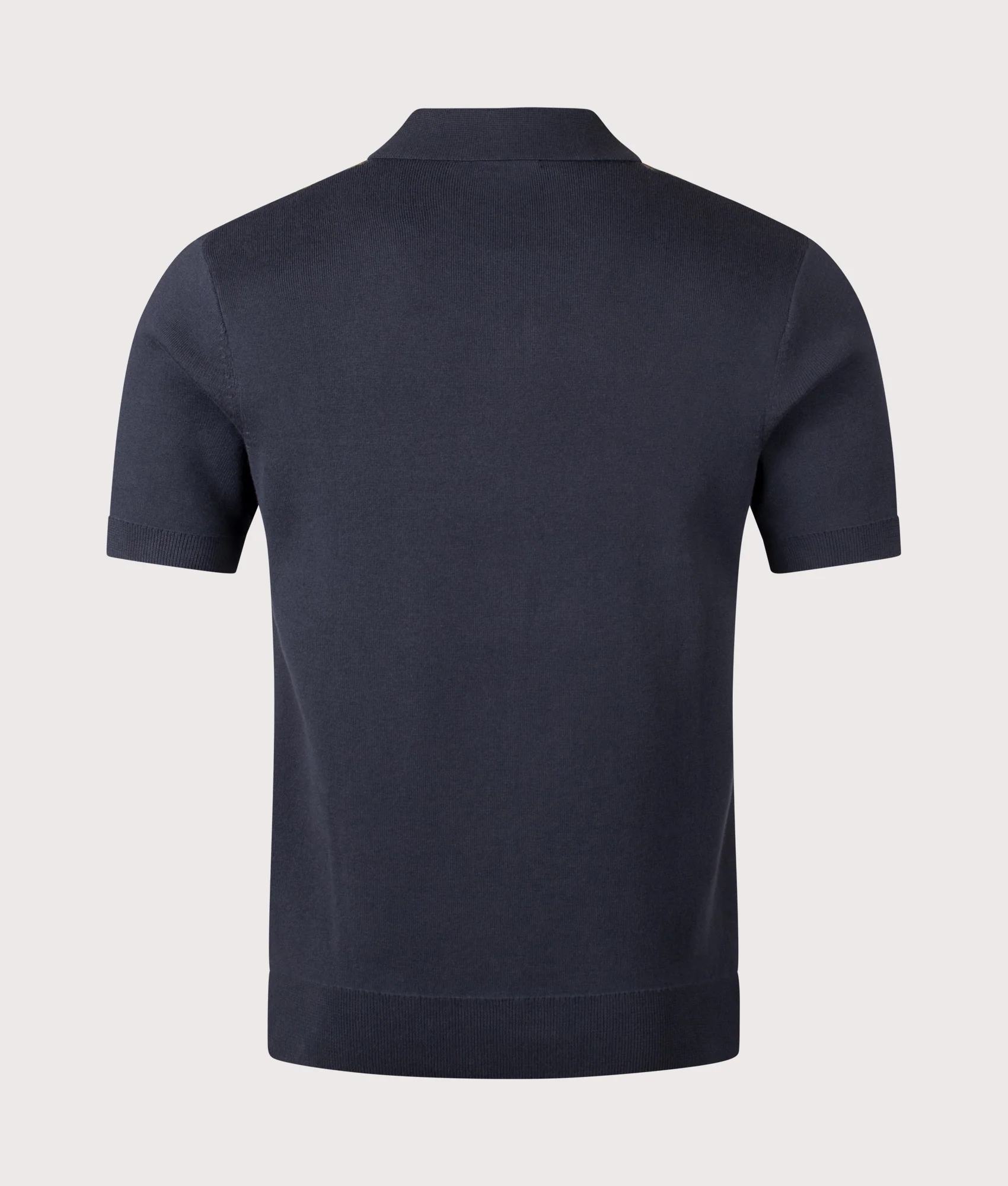 Regular Fit Panel Detail Knitted Polo Shirt - Image 3