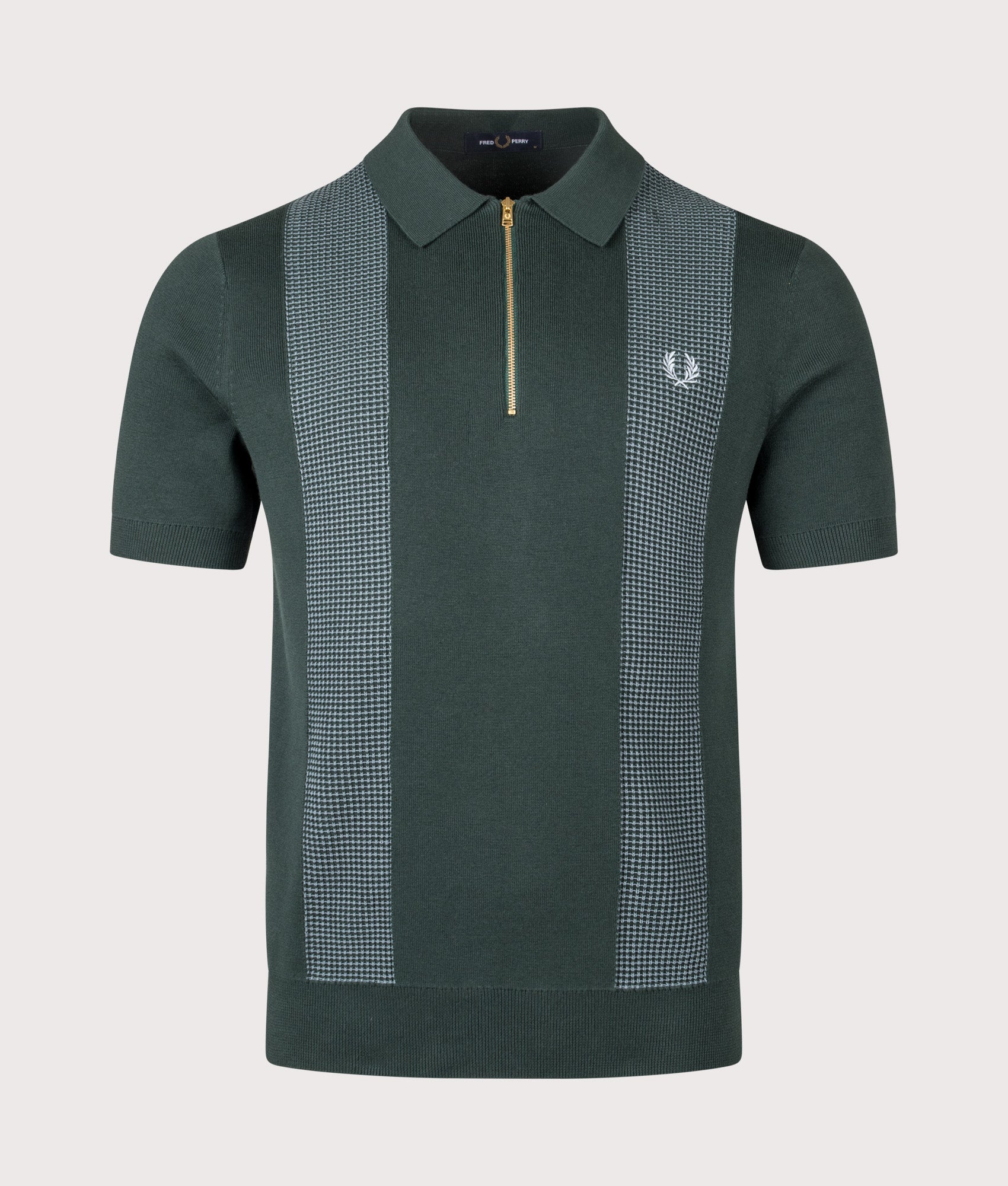 Regular Fit Panel Detail Knitted Polo Shirt