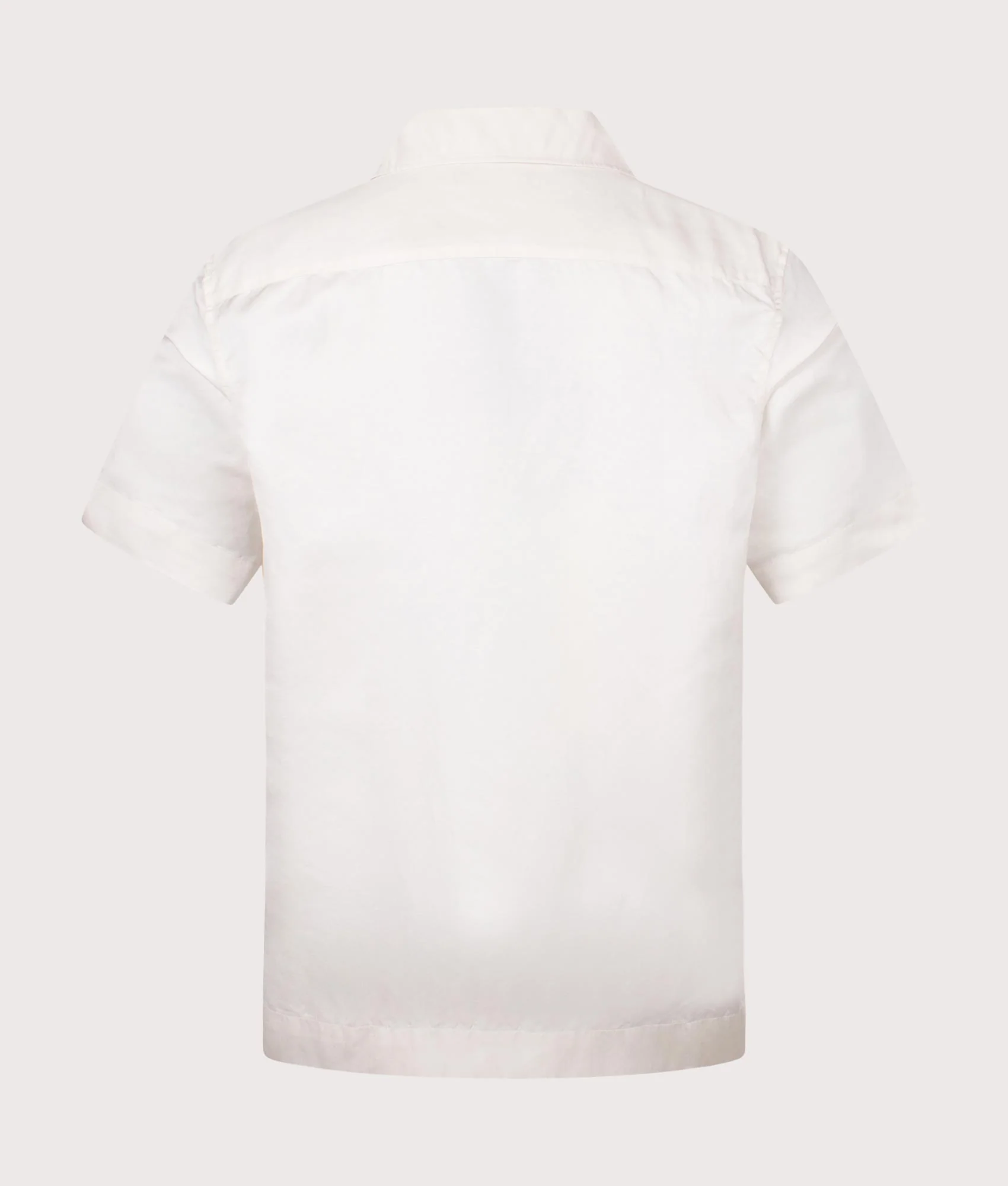 Regular Fit Panelled Short Sleeve Linen Blend Shirt - Image 4