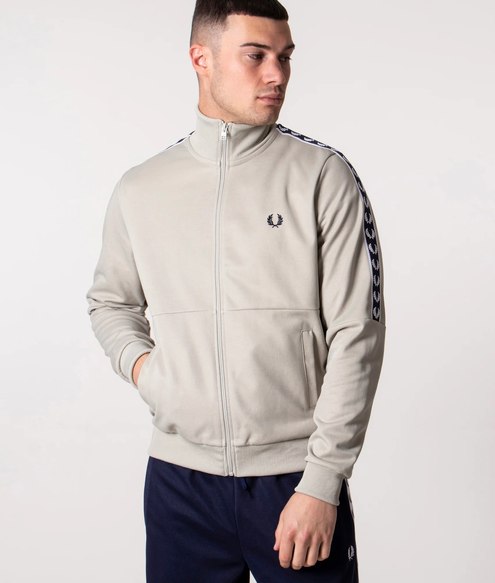 Regular Fit Panelled Taped Track Top