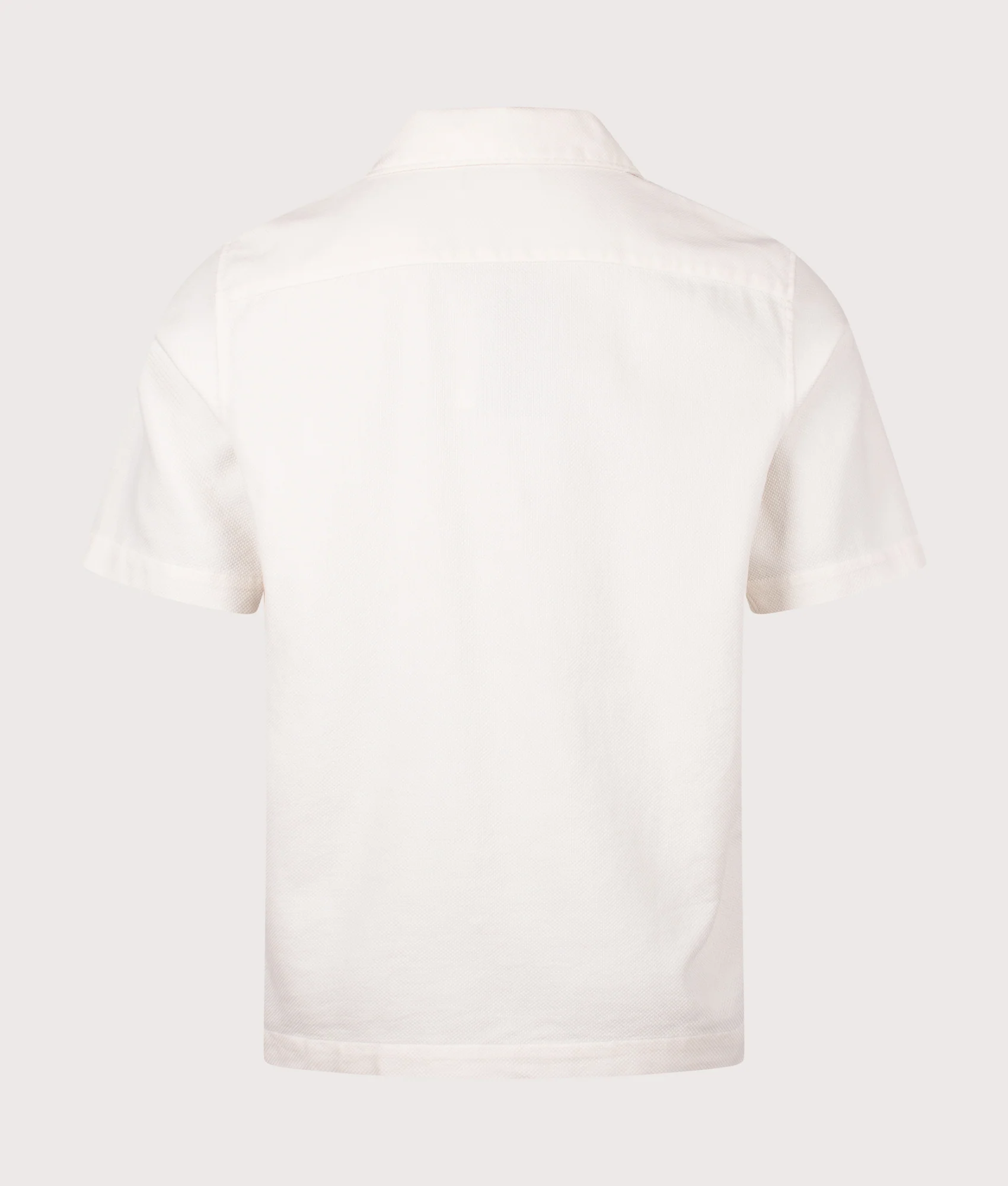 Regular Fit Piqué Texture Revere Collar Shirt - Image 3