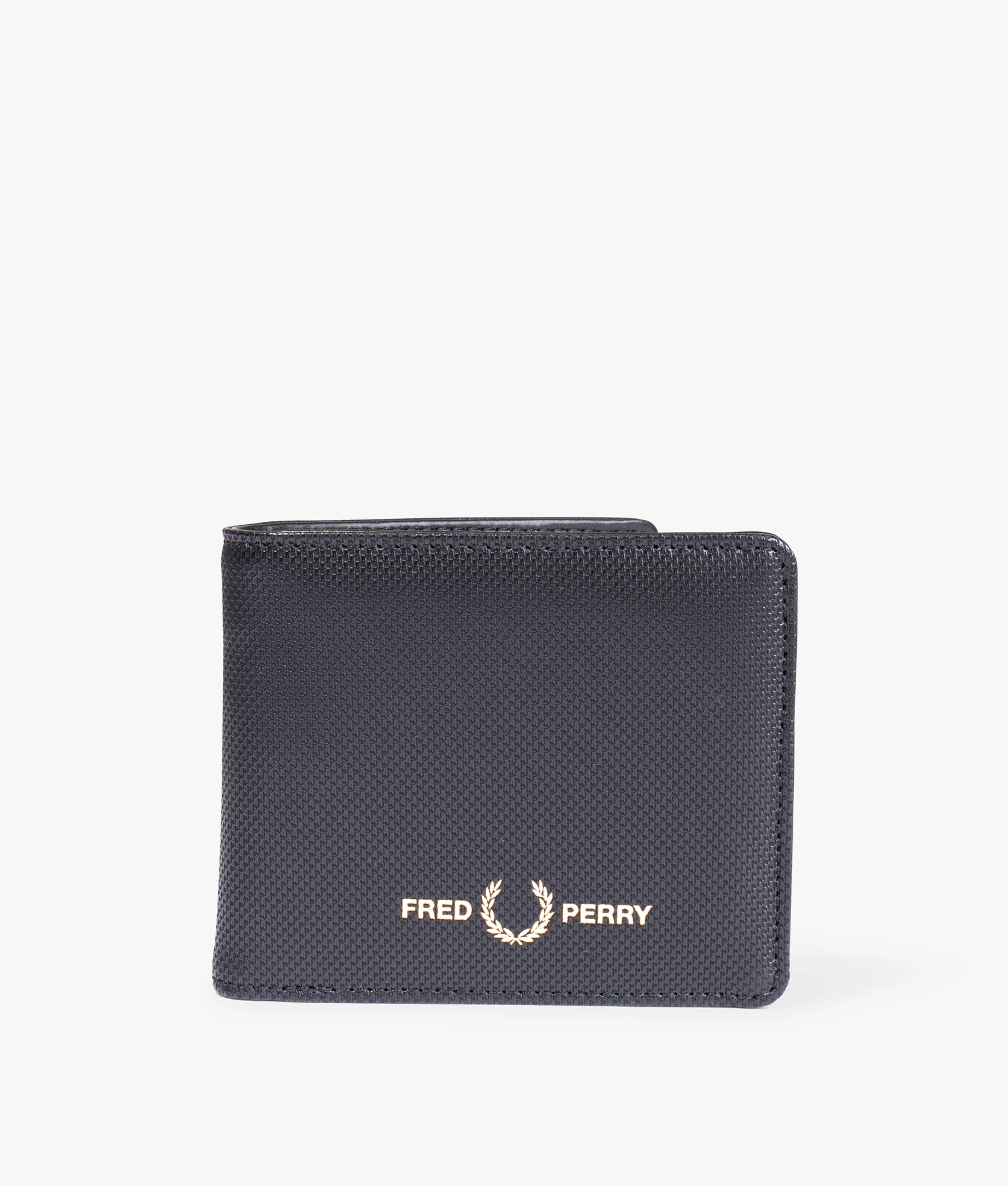 Regular Fit Piqué Textured PU Bilfold Wallet