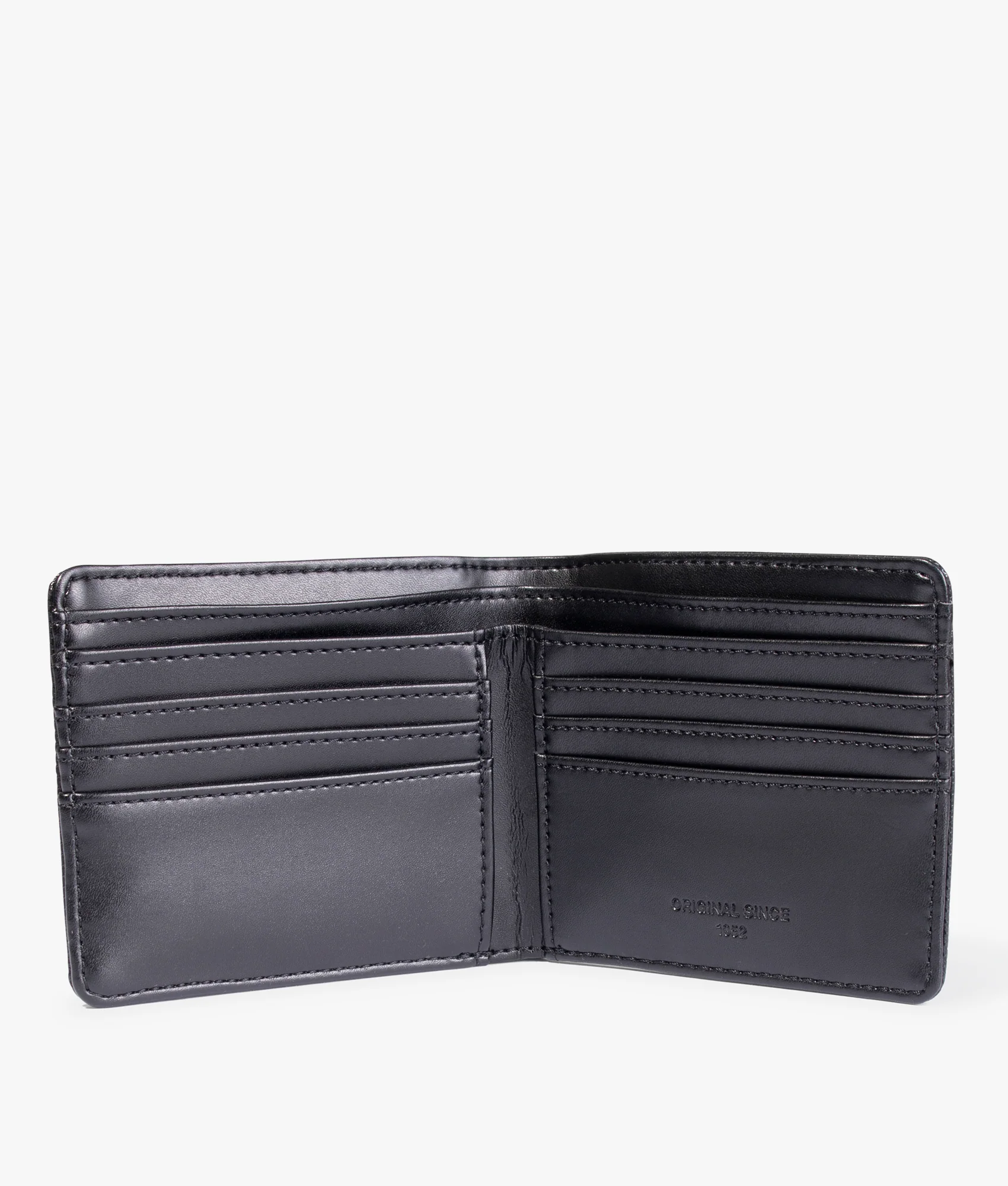 Regular Fit Piqué Textured PU Bilfold Wallet - Image 2