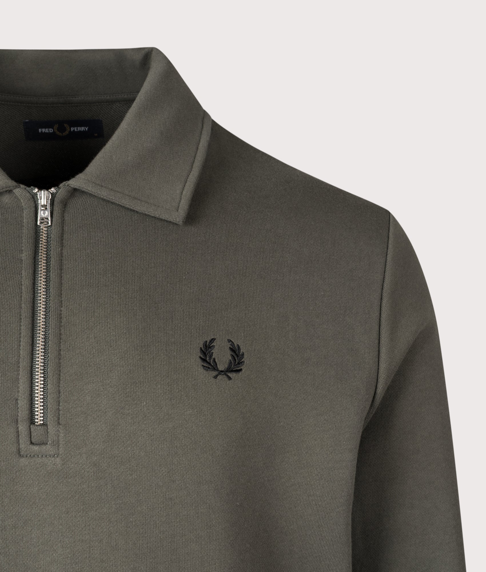 Relaxed Fit Collared Quarter Zip Sweatshirt - Image 2