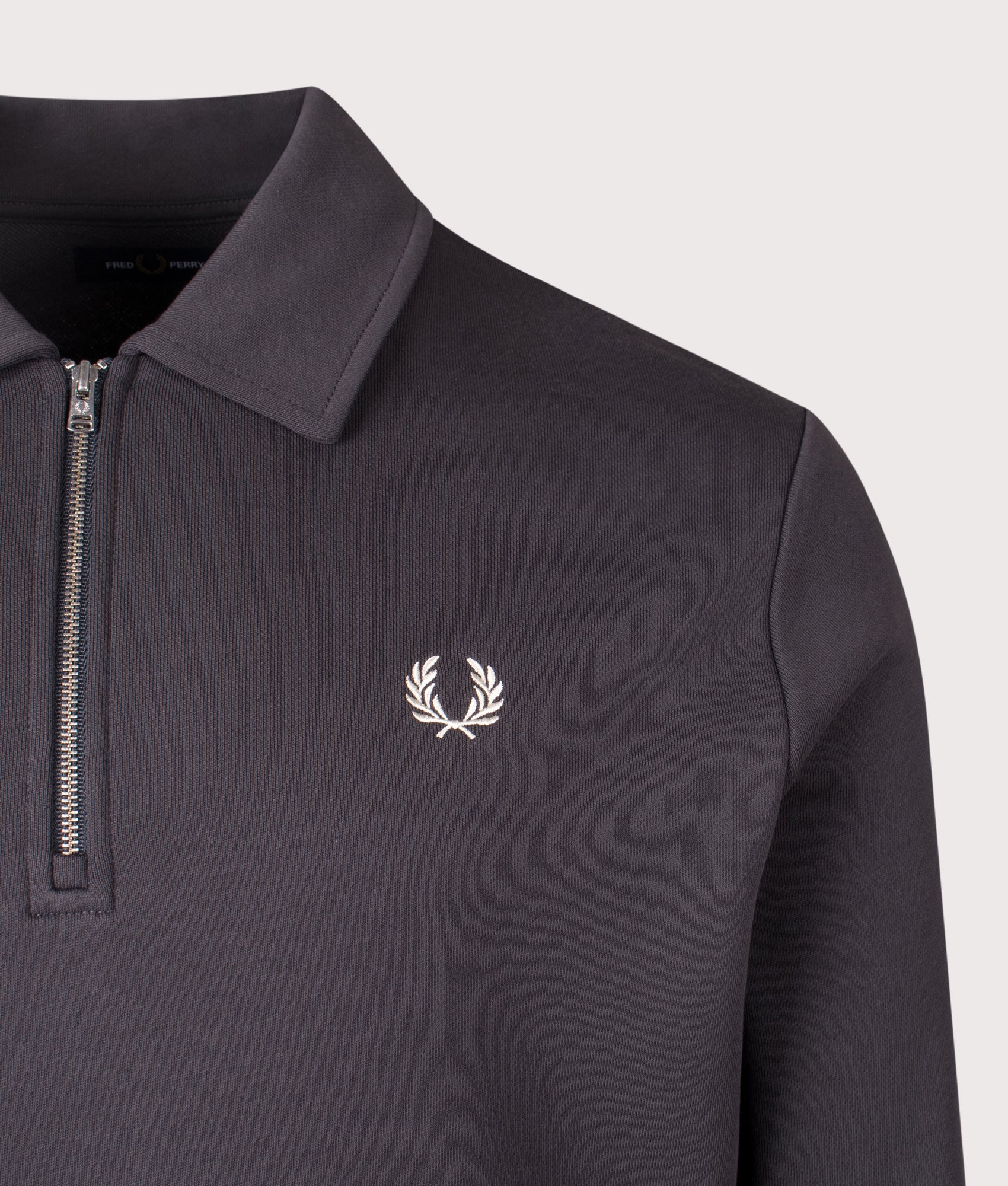 Relaxed Fit Collared Quarter Zip Sweatshirt - Image 2