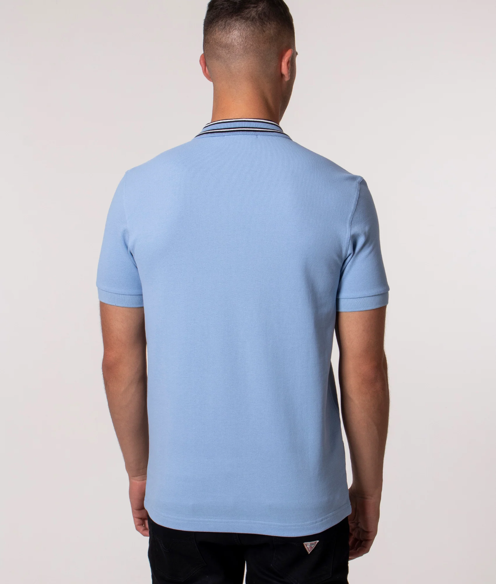 Regular Fit Striped Collar Polo Shirt - Image 3