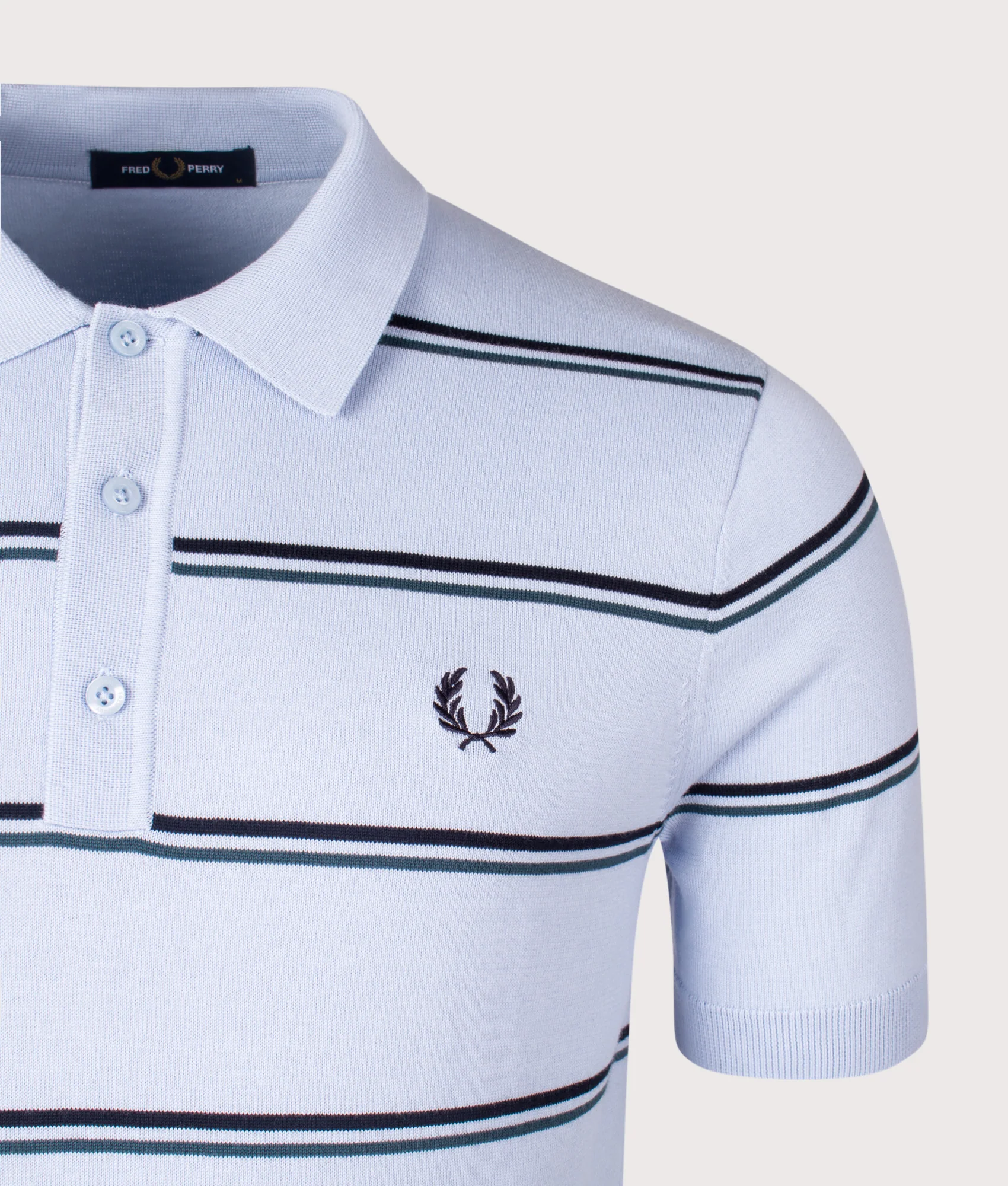 Regular Fit Striped Knitted Polo Shirt - Image 2