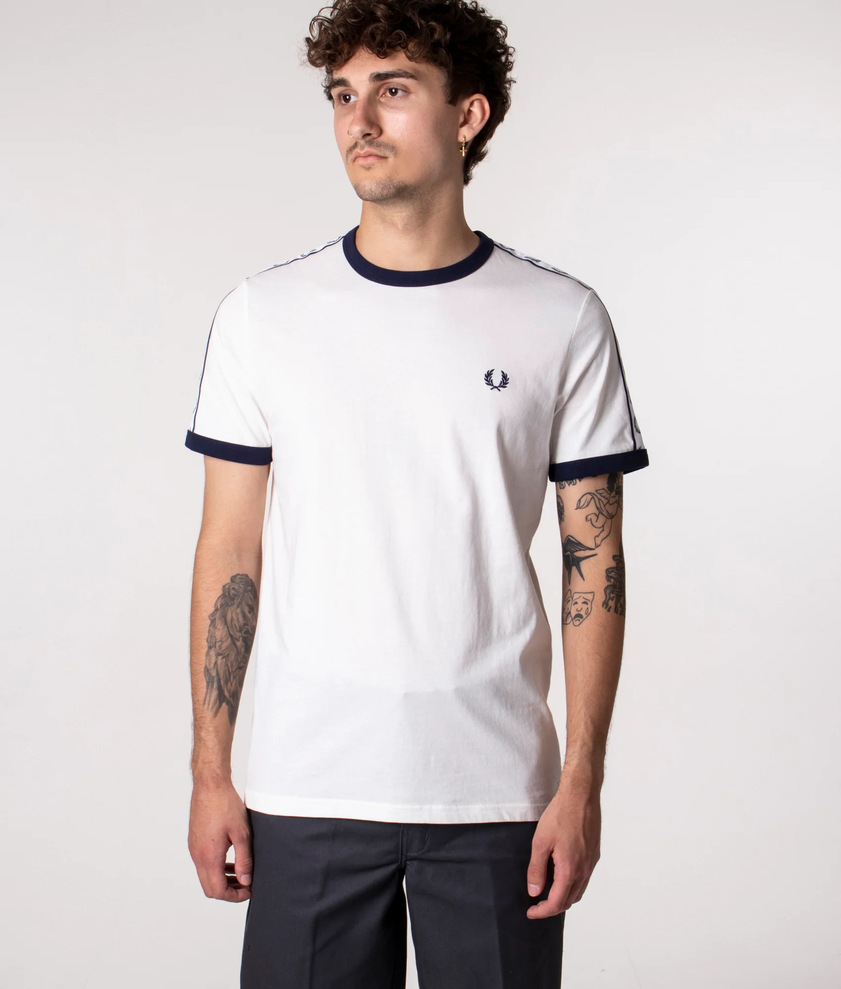 Regular Fit Taped Ringer T-Shirt - Image 6