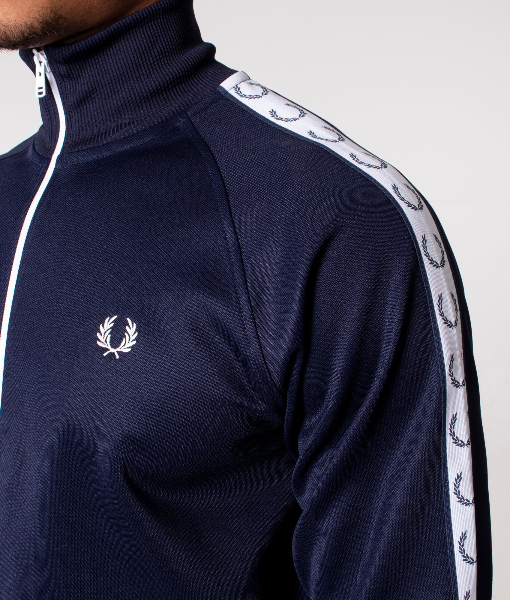 Regular Fit Zip Through Taped Track Top - Image 6