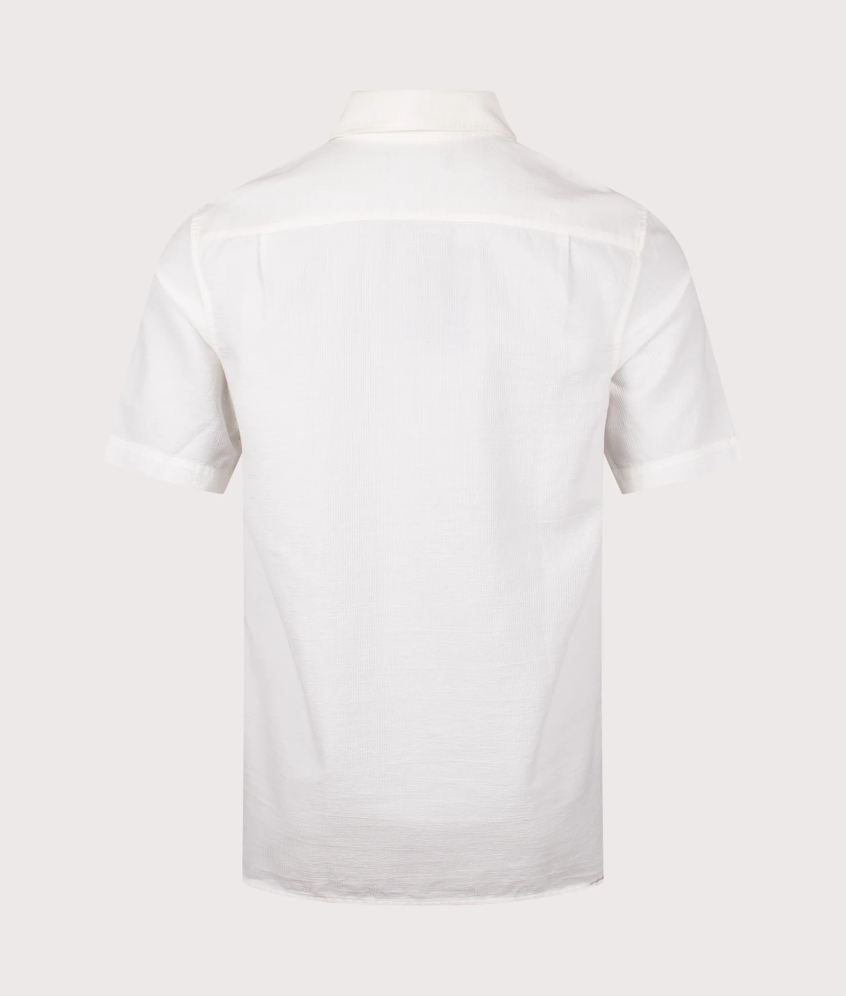 Regular Fit Textured Short Sleeve Seersucker Shirt - Image 3