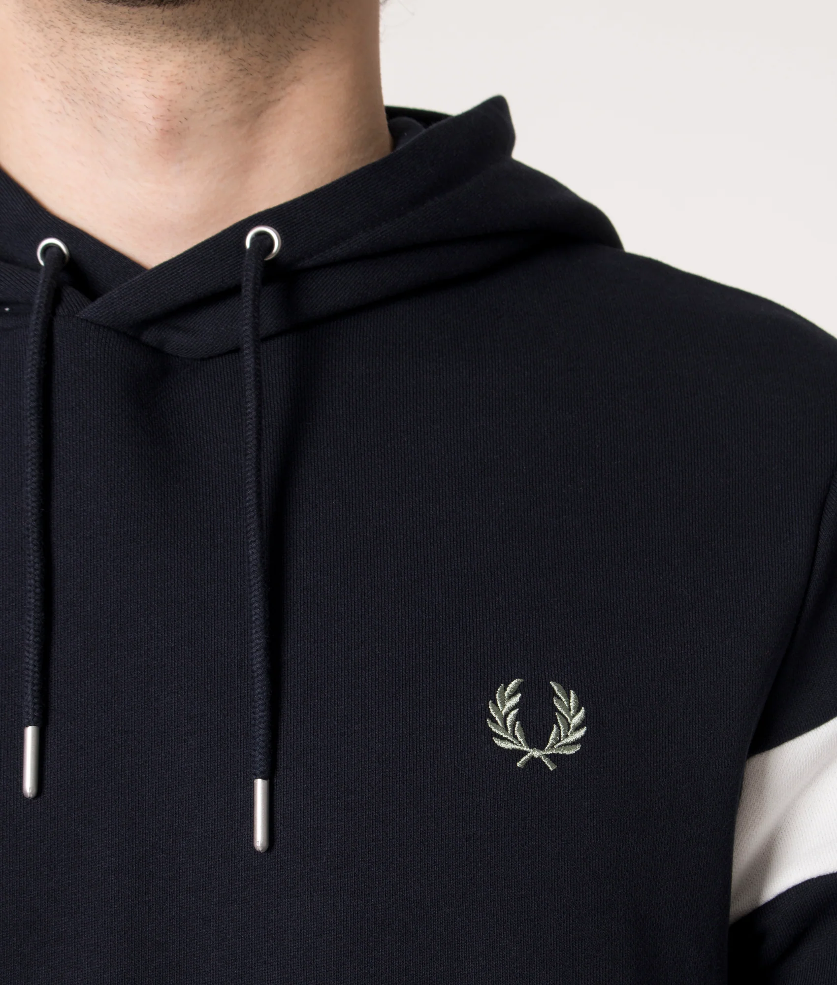 Regular Fit Tipped Sleeve Hoodie - Image 2