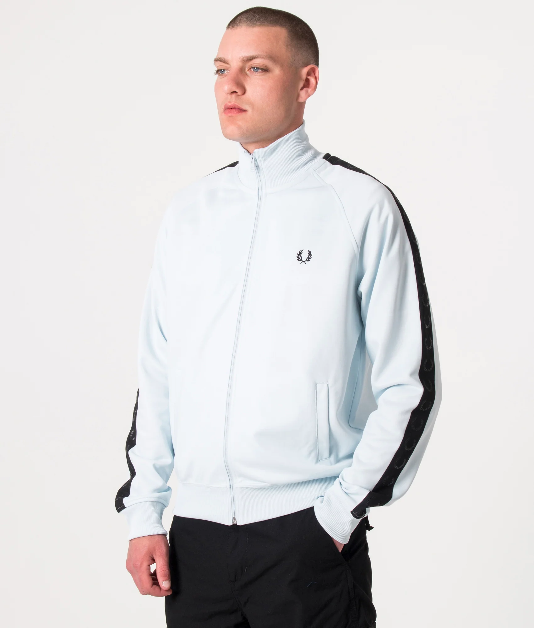 Regular Fit Tonal Taped Track Top