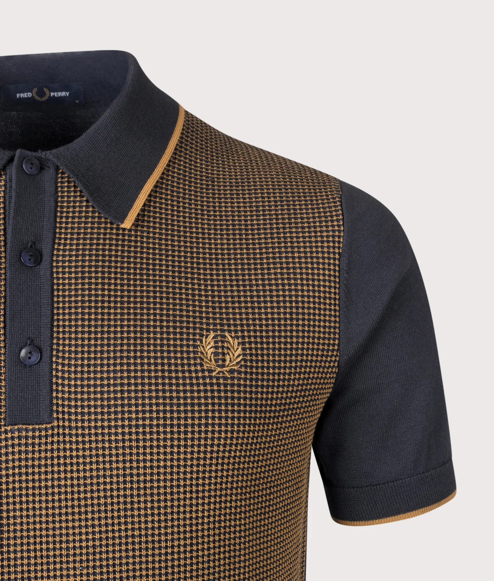 Regular Fit Tonic Waffle Knitted Polo Shirt - Image 3