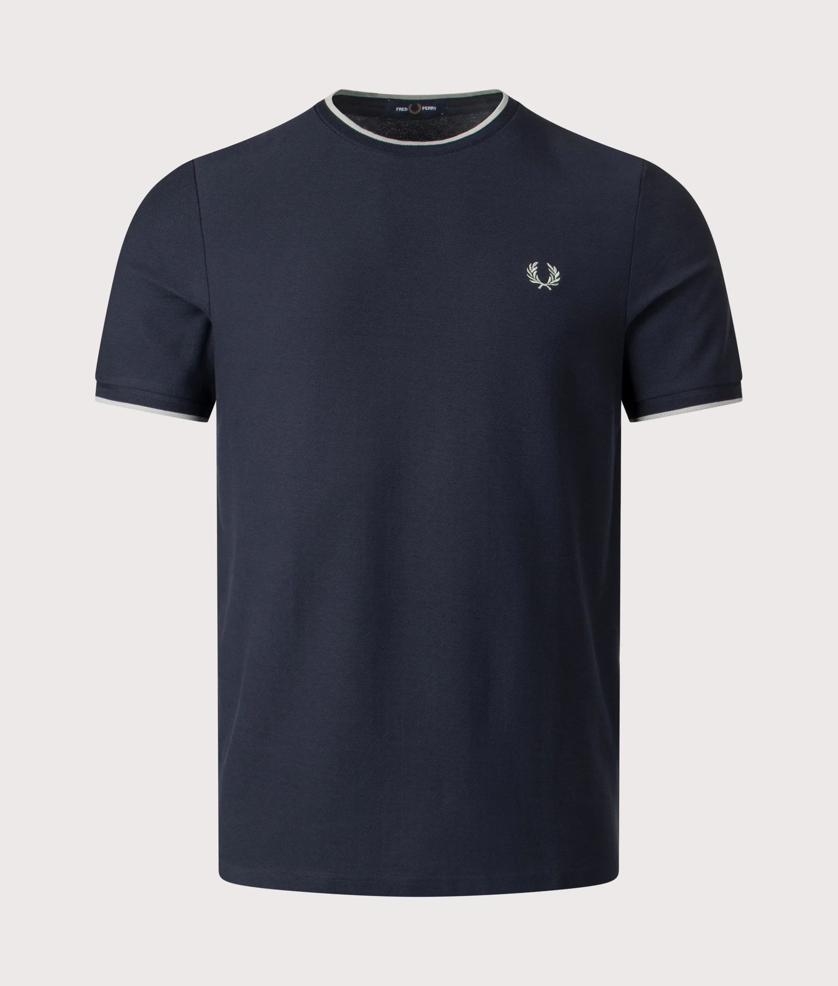 Regular Fit Trim Detail Crepe Piqué T-Shirt