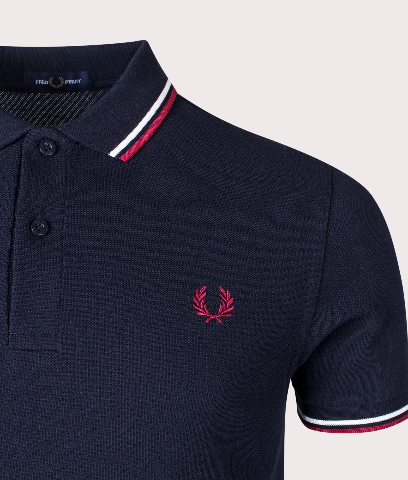 Regular Fit Twin Tipped Fred Perry Polo Shirt - Image 2