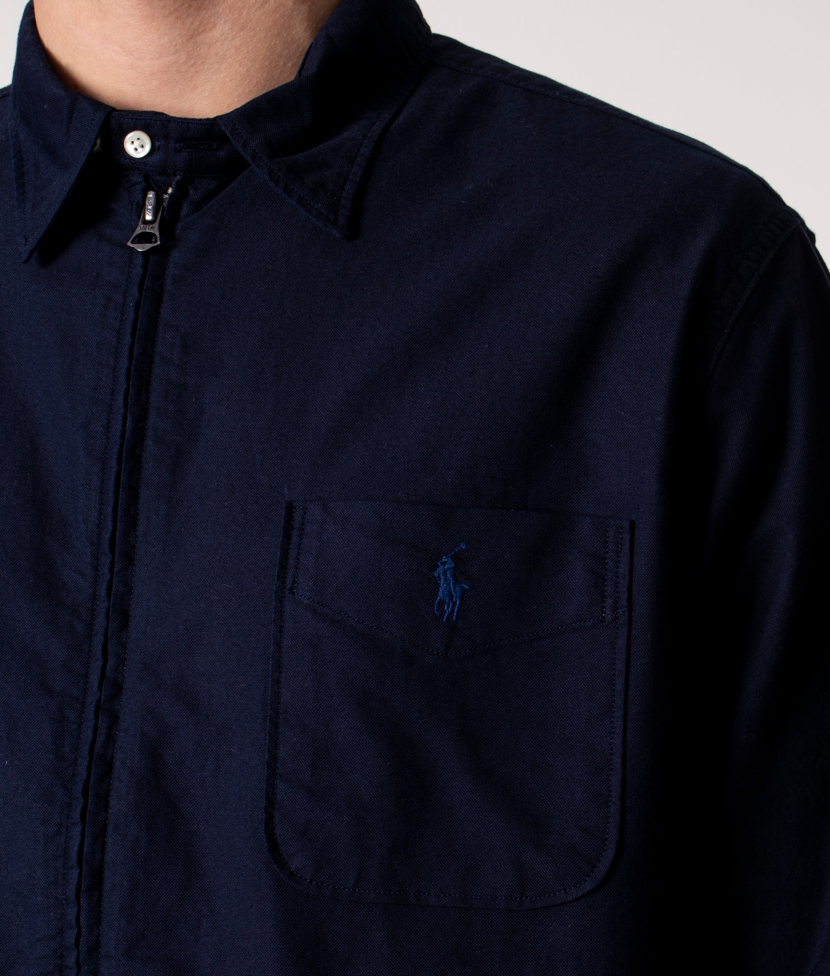 Classic Fit Garment Dyed Oxford Overshirt - Image 4