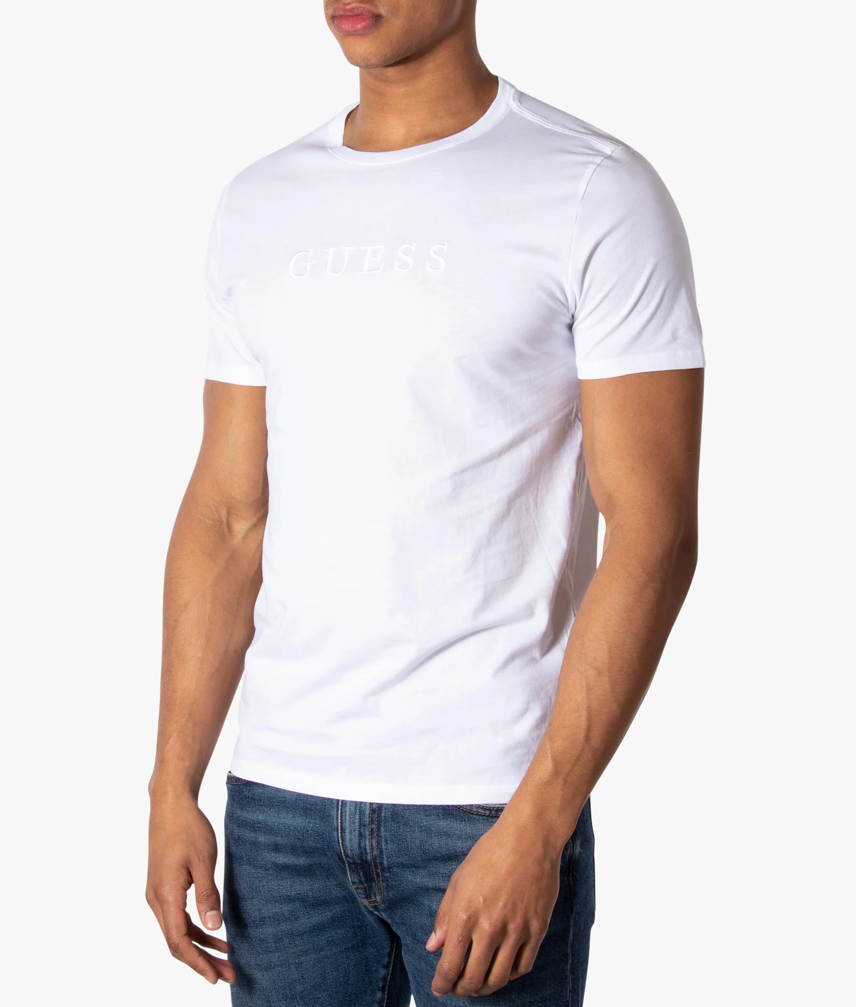 Pima Embroidered Tone On Tone Logo T-Shirt - Image 3