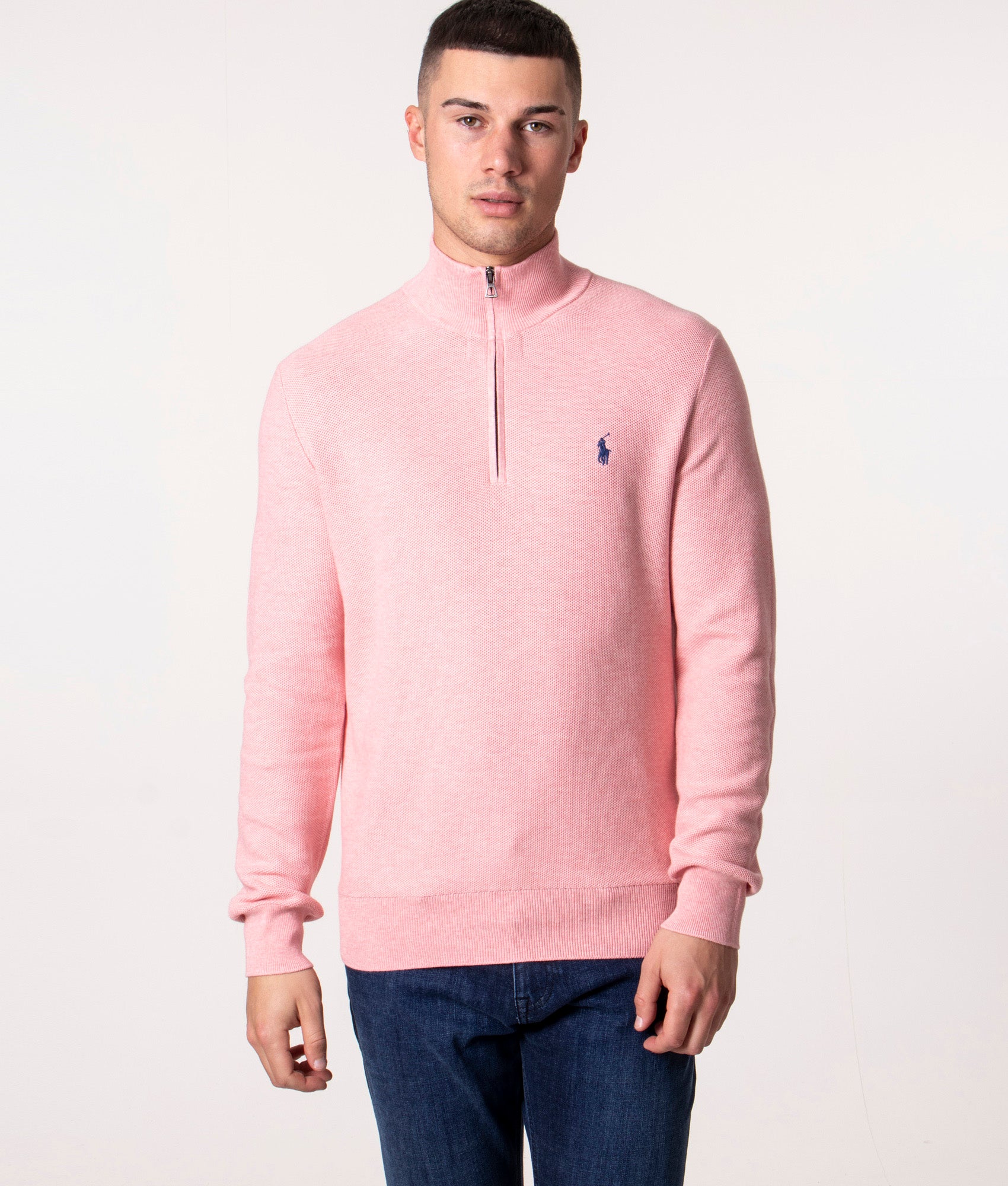 Quarter Zip Mesh Sweatshirt