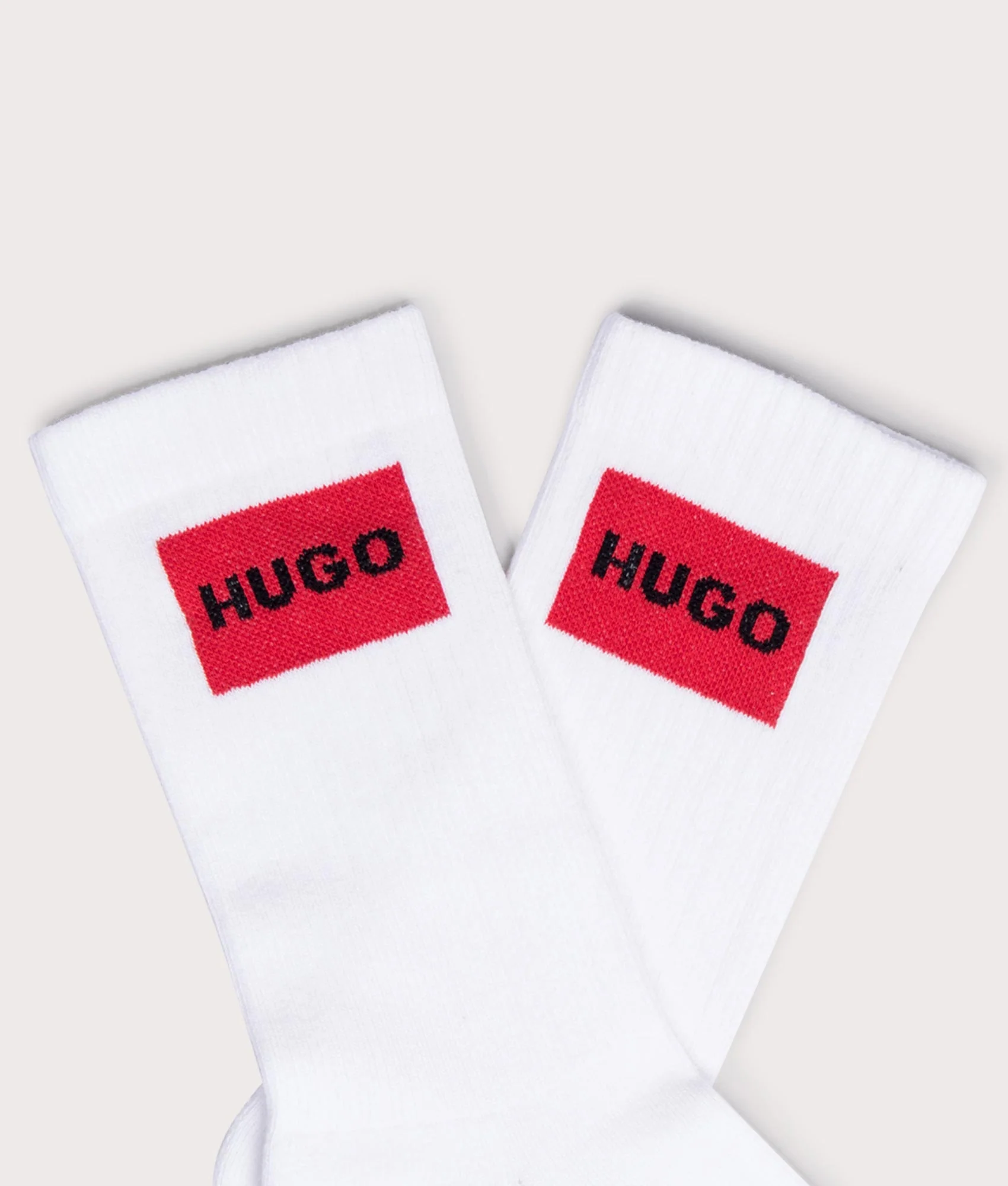 Two Pack of Quarter Length Ribbed Label Socks - Image 2