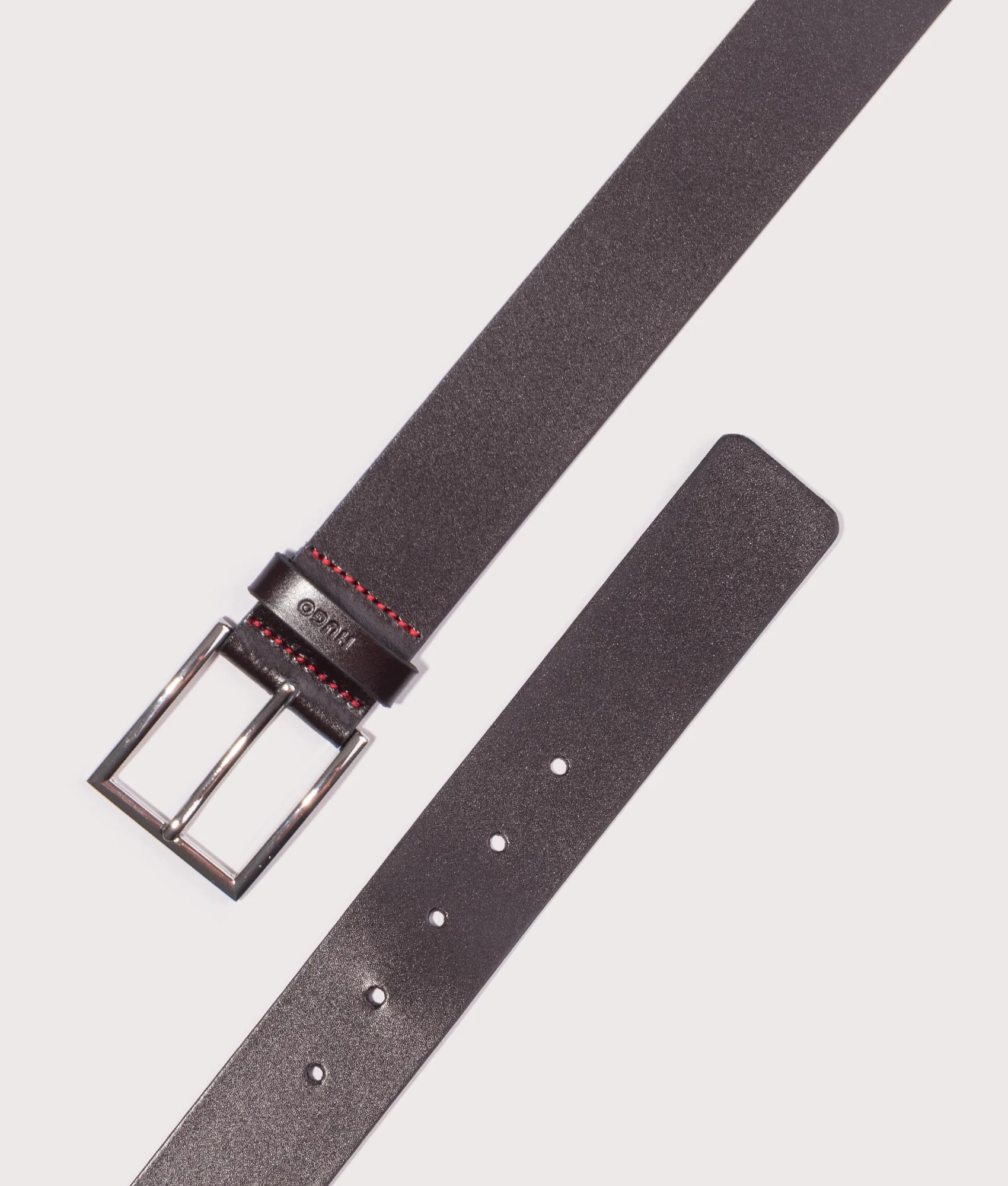 Giaspo Logo Embossed Leather Belt