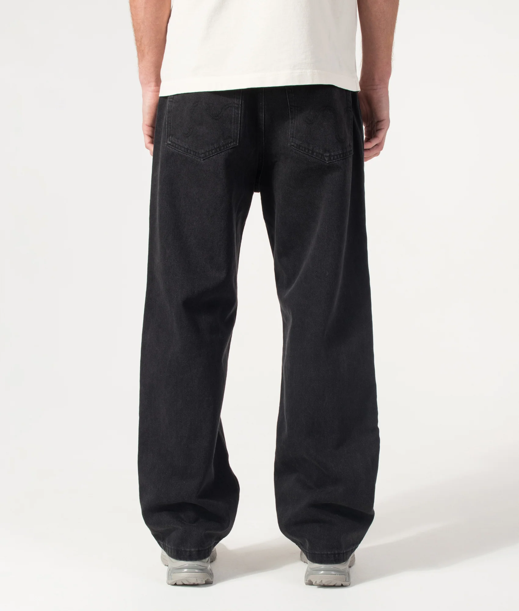 Loose Fit Running Dog Double Scoop Denim Jeans - Image 6