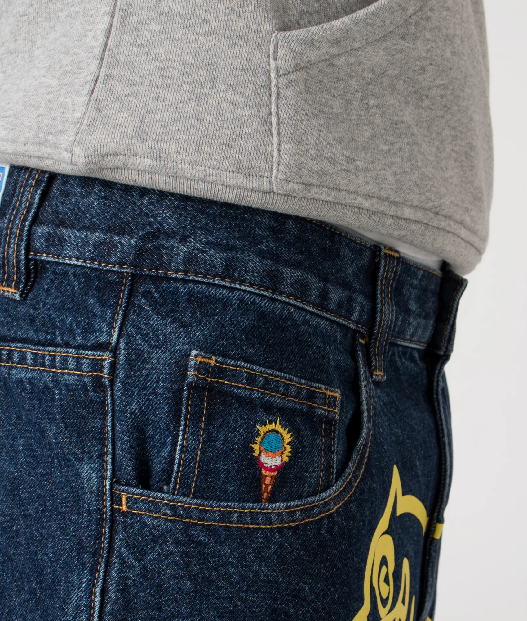 Running Dog Triple Scoop Denim Pants - Image 2