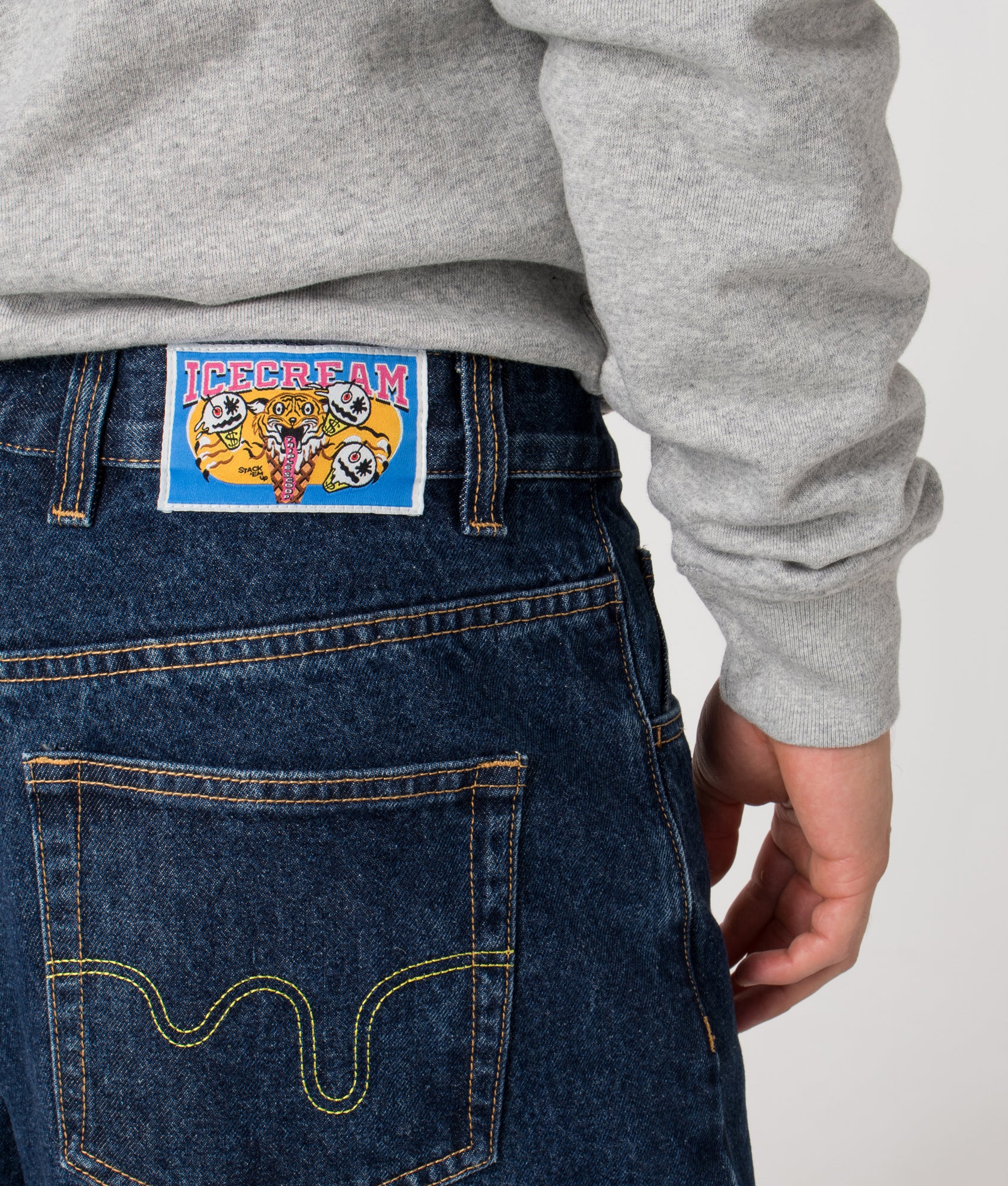 Running Dog Triple Scoop Denim Pants - Image 3