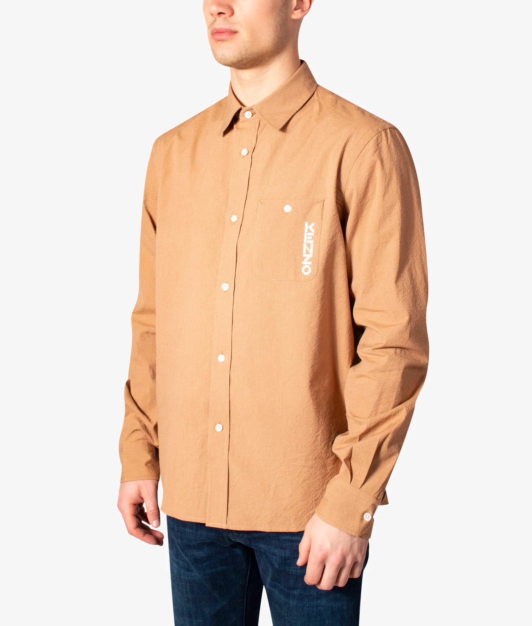 Oversized Vertical Kenzo Logo Shirt - Image 2