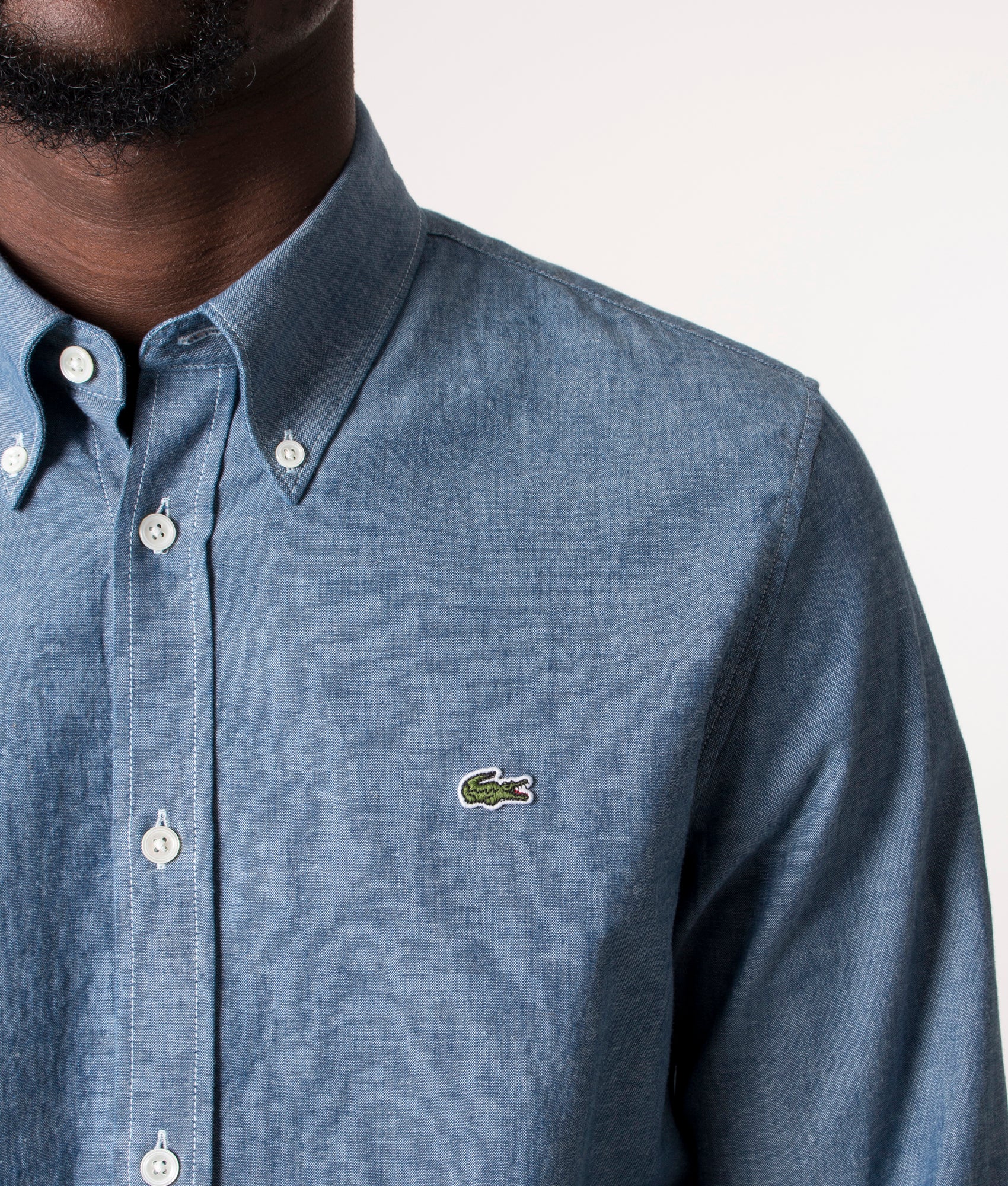 Slim Fit Denim Woven Shirt - Image 2
