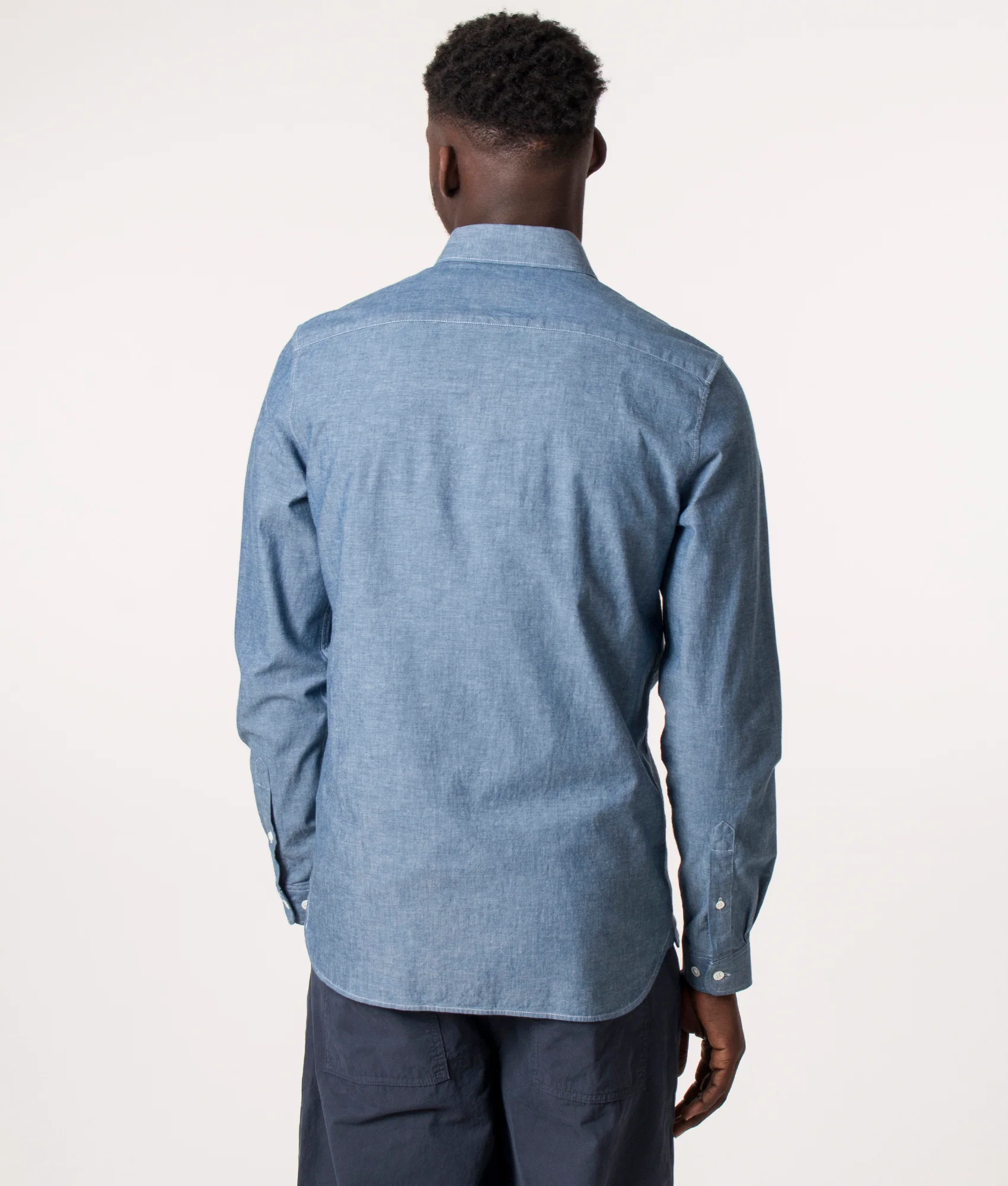 Slim Fit Denim Woven Shirt - Image 3