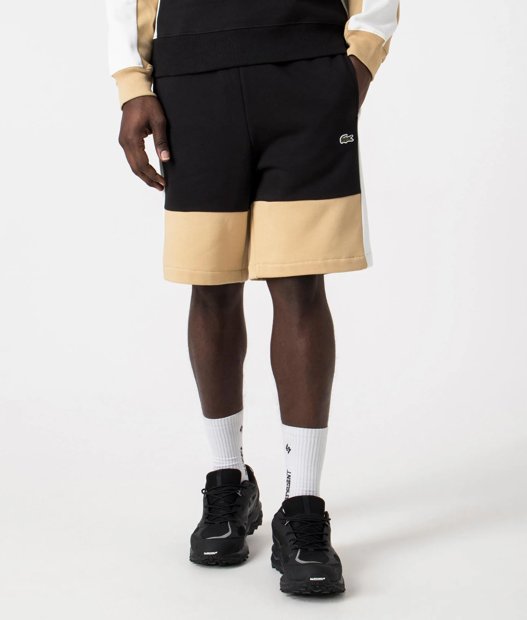 Brushed Fleece Colourblock Sweat Shorts - Image 2