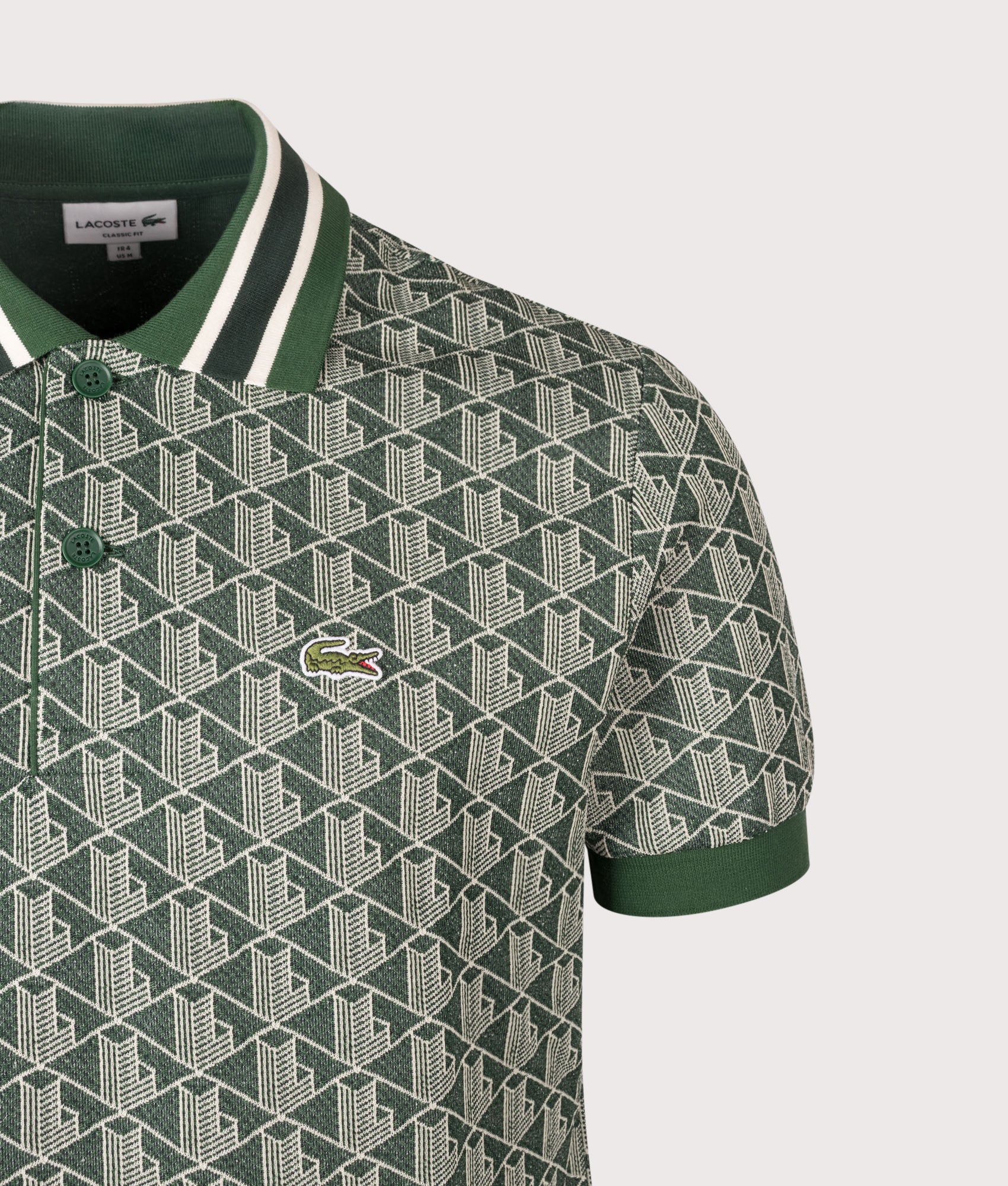 Regular Fit Monogram Jacquard Polo Shirt - Image 3