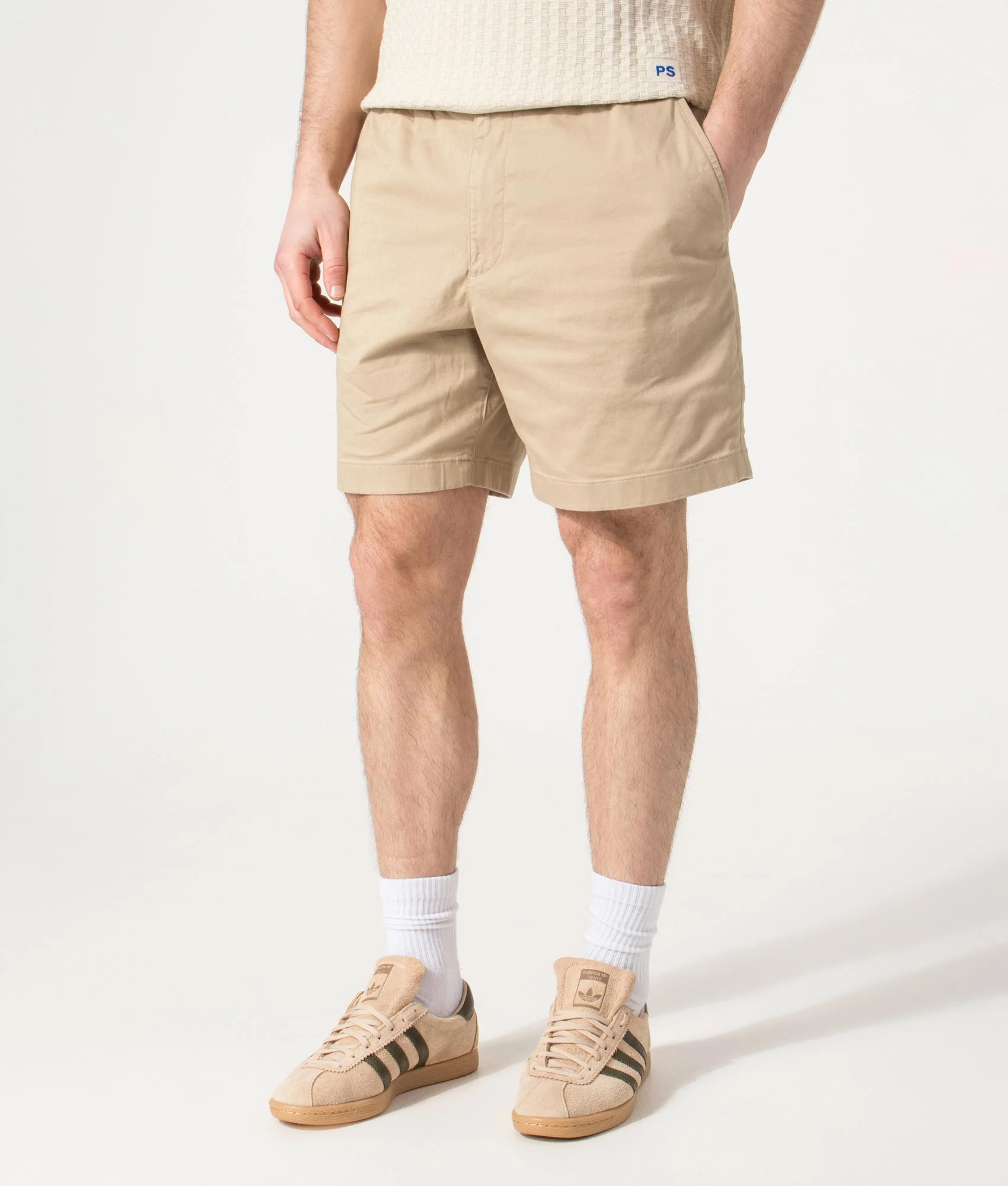 Regular Fit Stretch Cotton Chino Shorts - Image 3