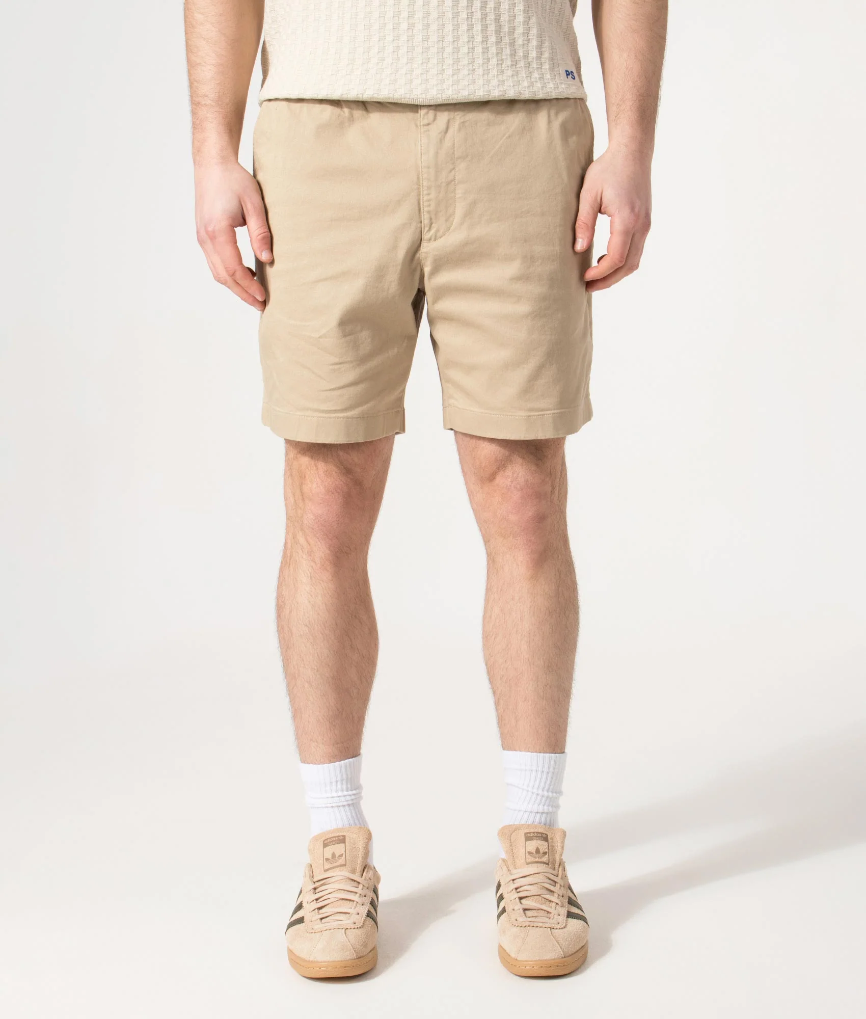 Regular Fit Stretch Cotton Chino Shorts - Image 4