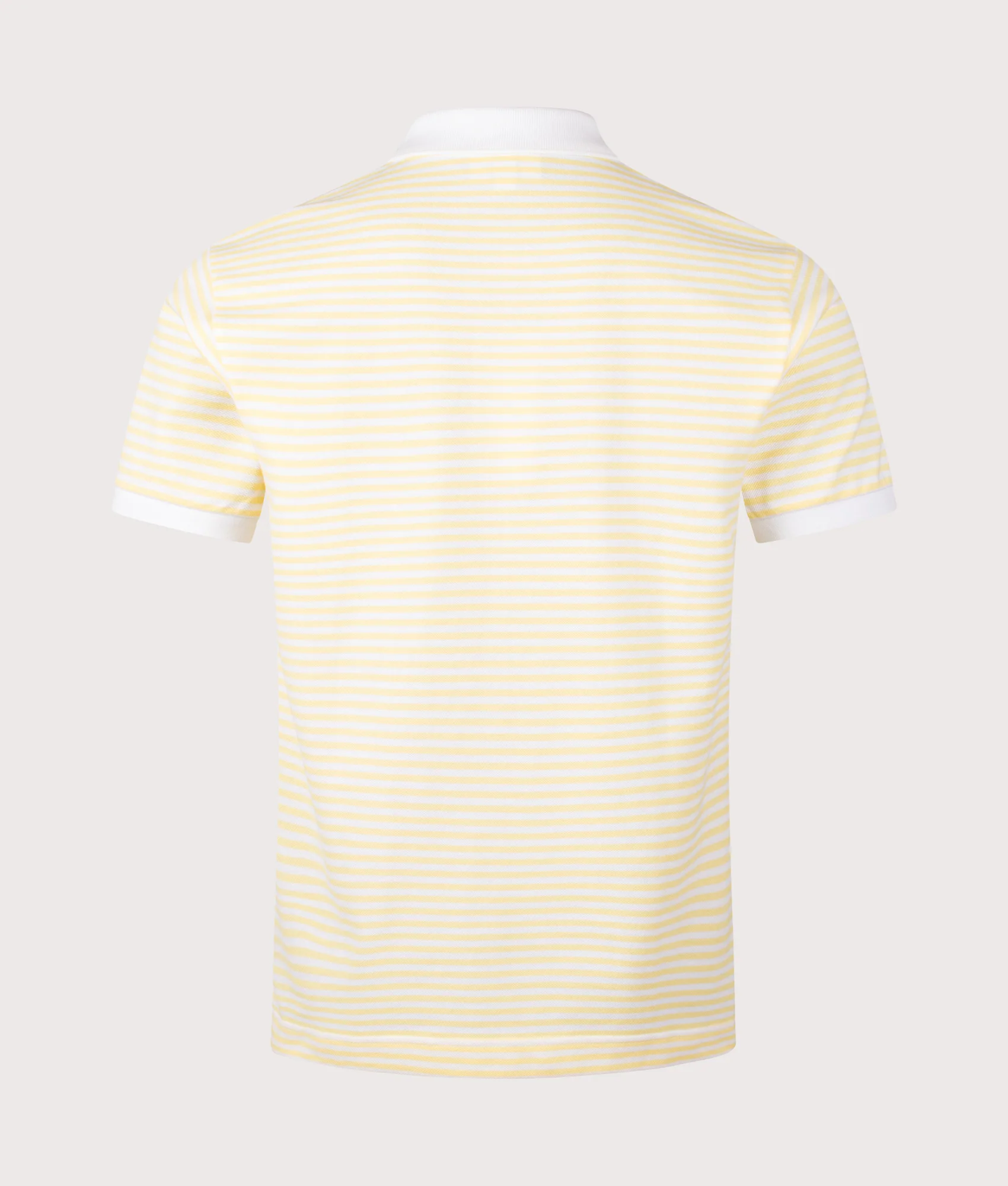 Ribbed Collar Striped Polo Shirt - Image 3