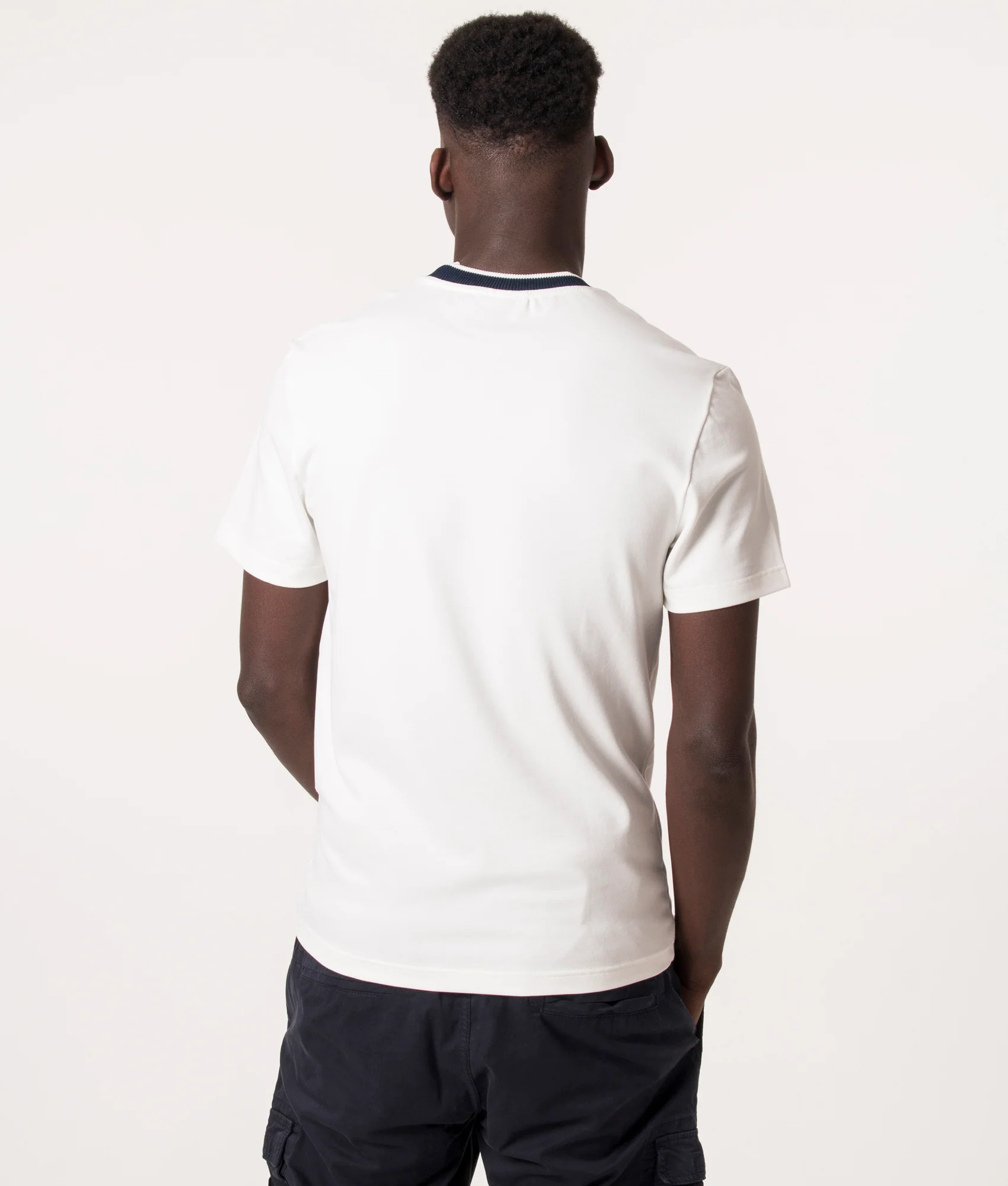 Stretch Piqué Striped Collar T-Shirt - Image 3